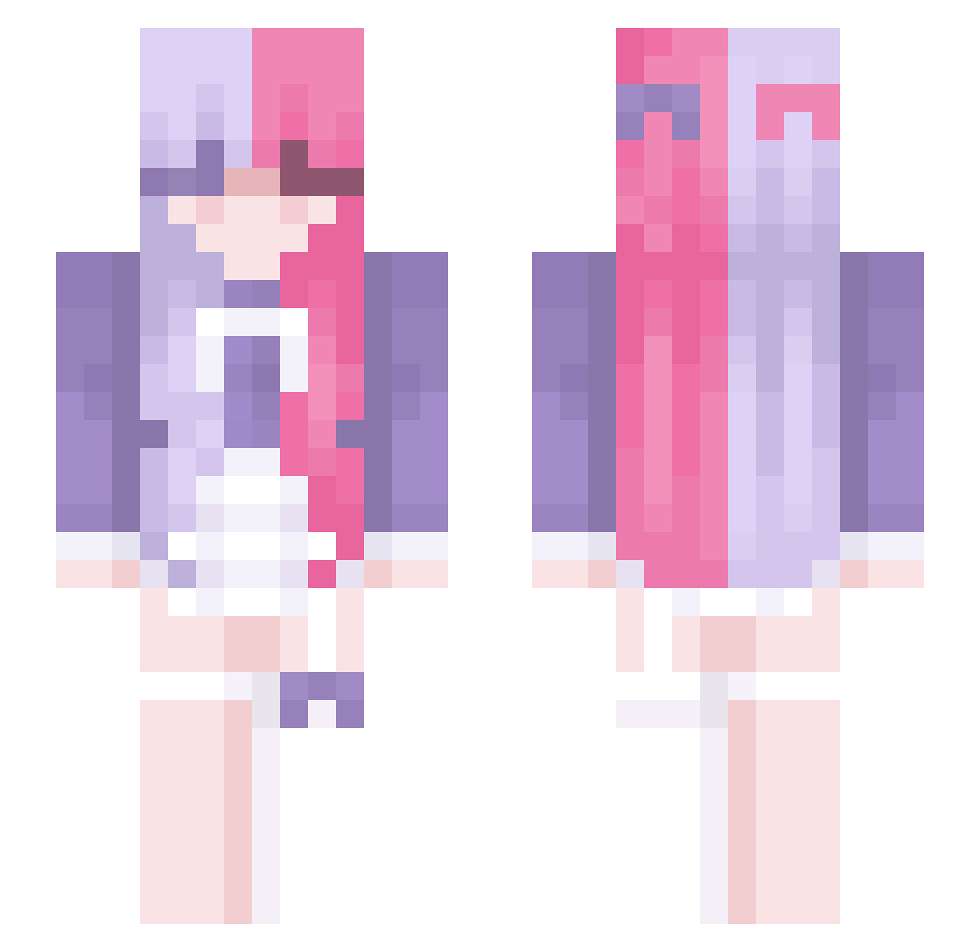 Y0u928 Minecraft skin, front and back view