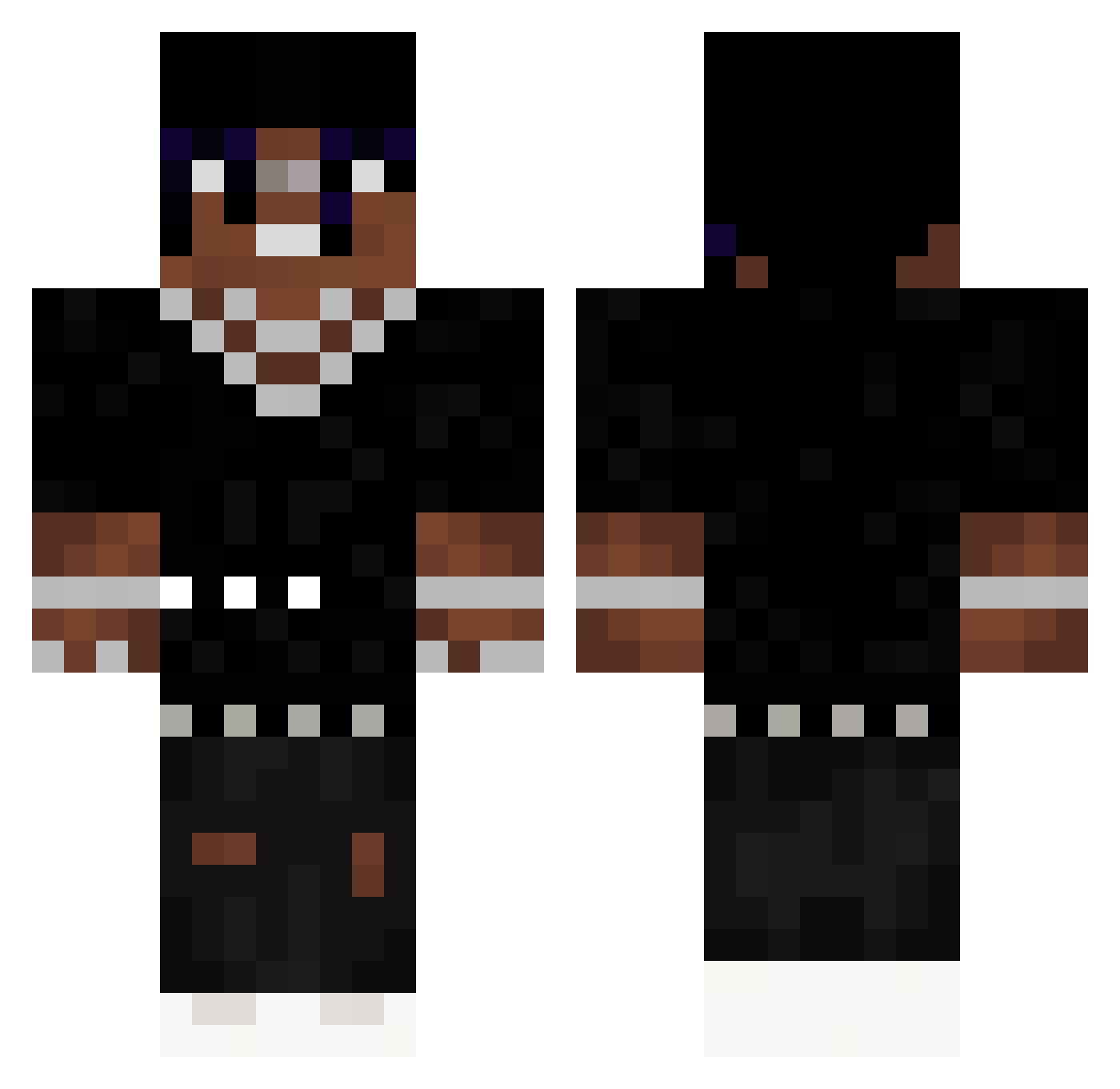 xDays172 Minecraft skin, front and back view