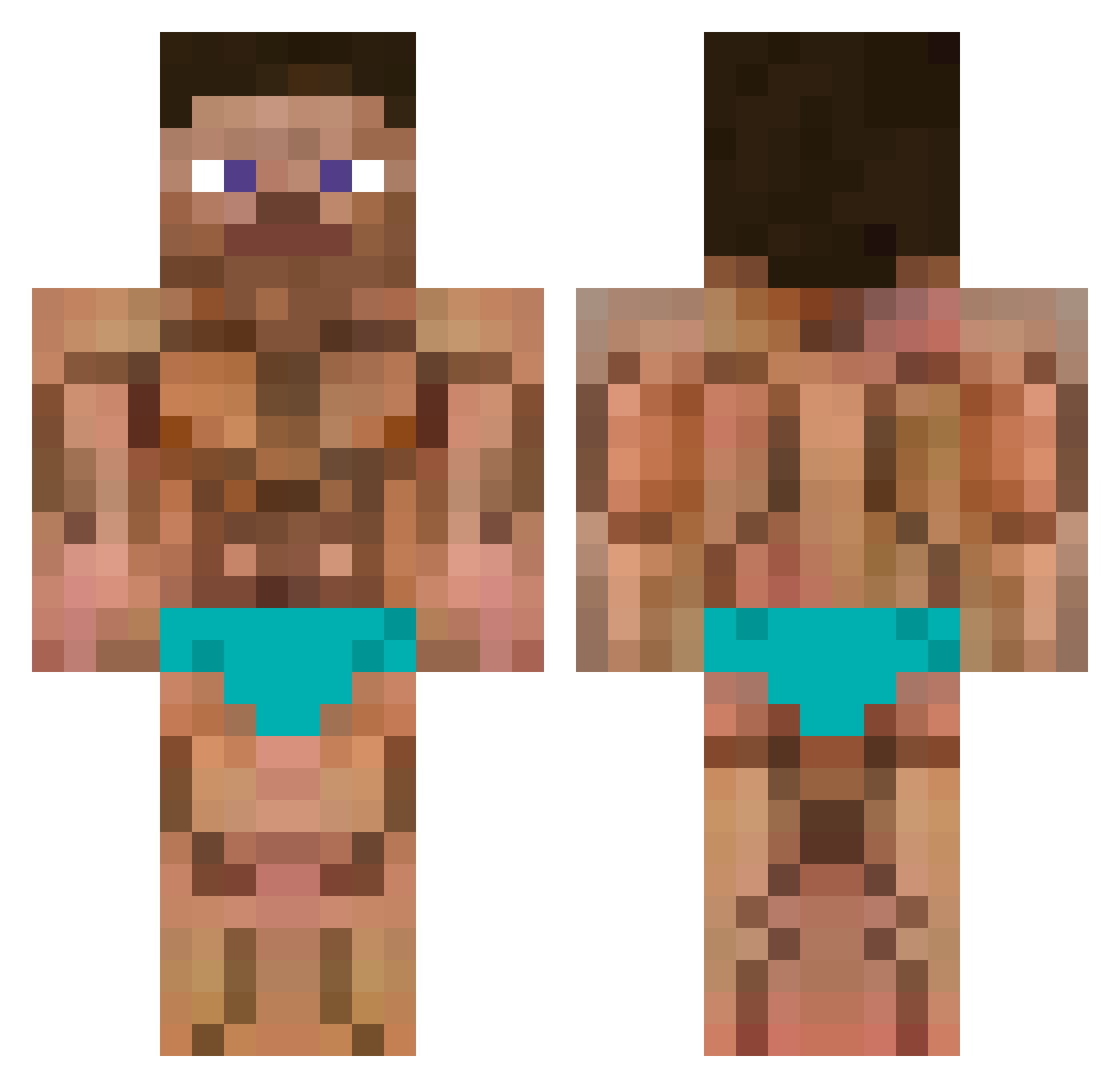 RAMESHDARAM Minecraft skin, front and back view