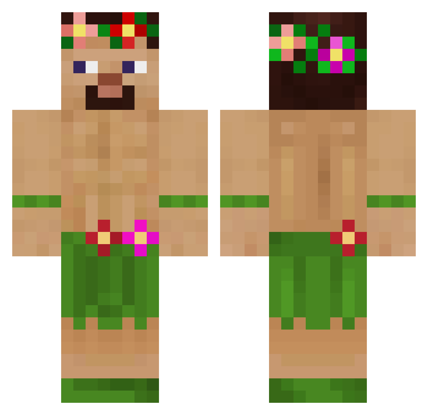 IabdaI Minecraft skin, front and back view