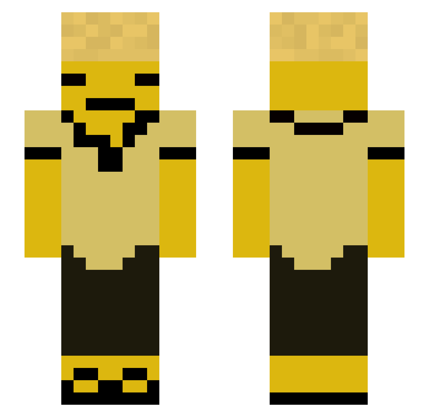 Ricey_Ricey Minecraft skin, front and back view