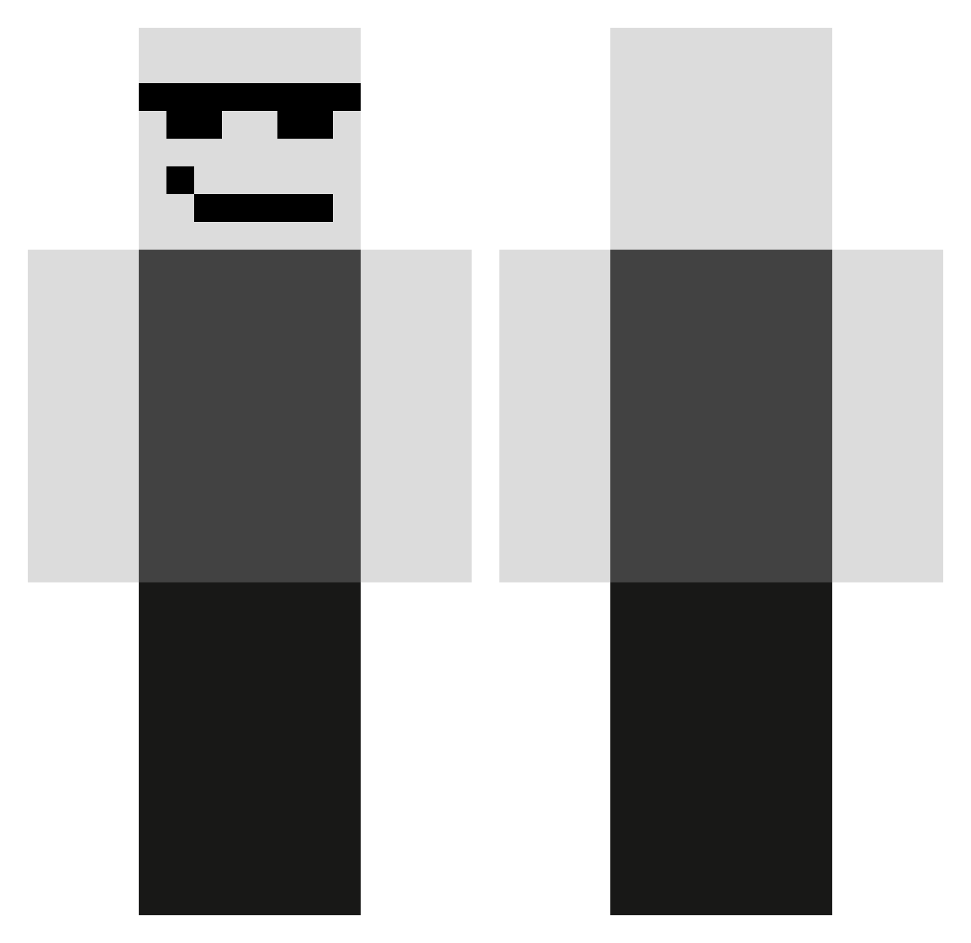 KISSES00 Minecraft skin, front and back view