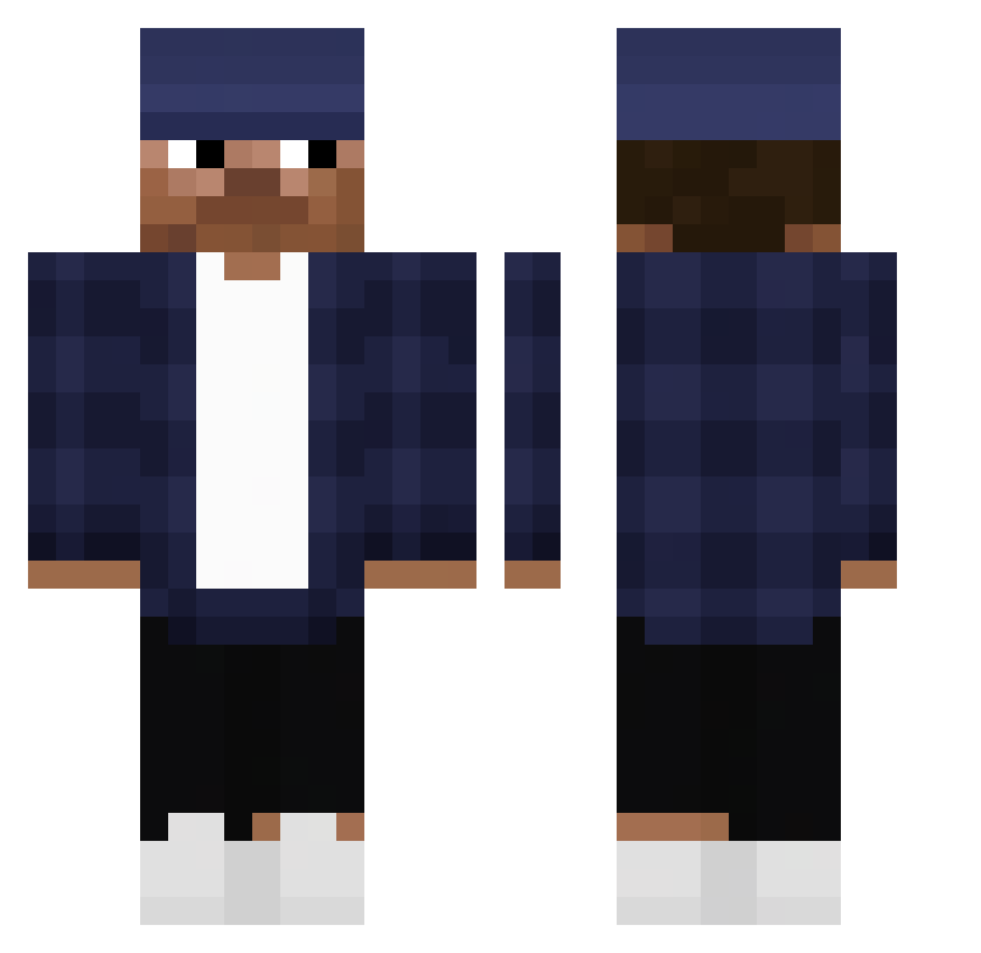 Saqu0nBarkley26 Minecraft skin, front and back view