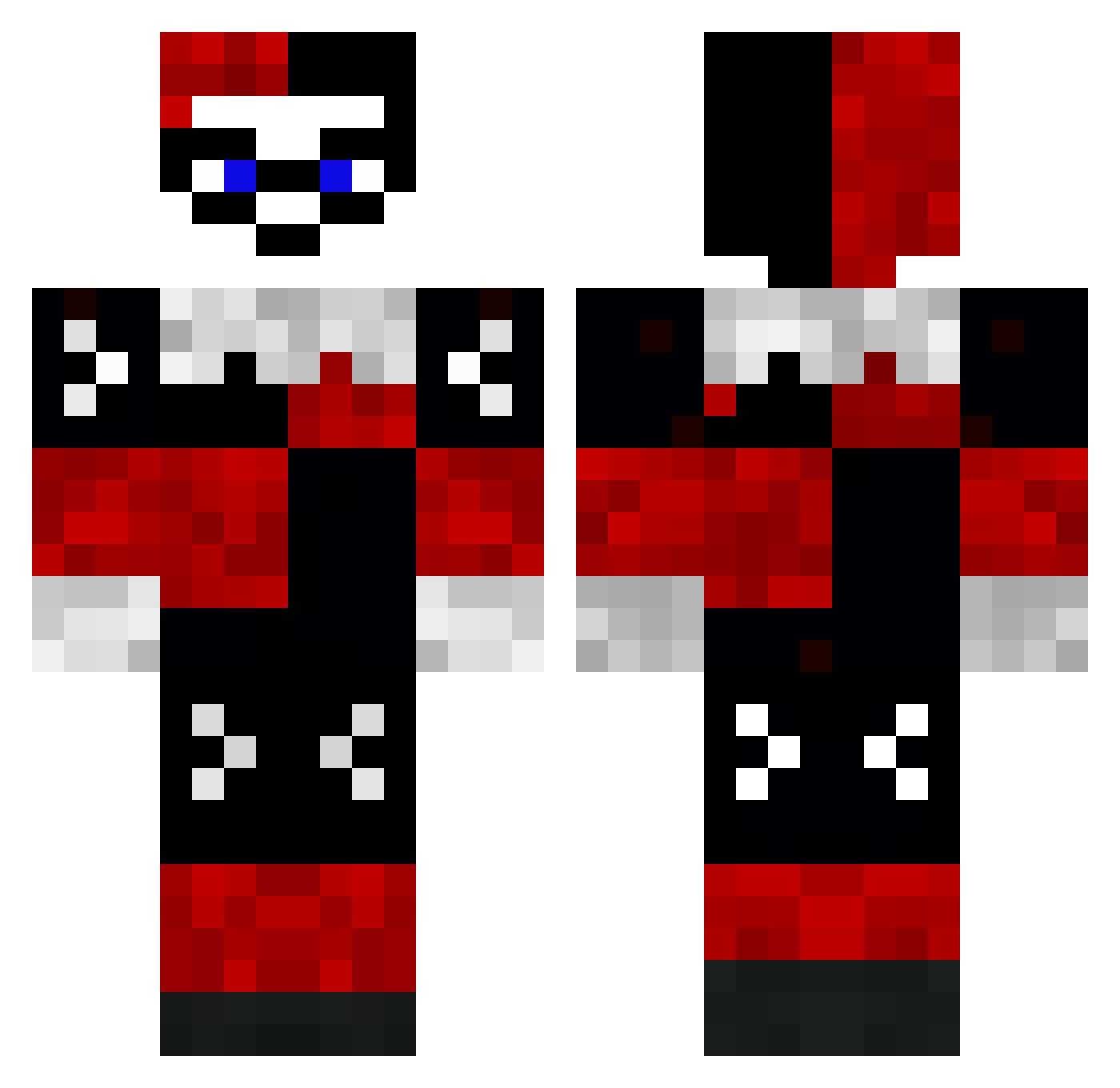 Nominate Minecraft skin, front and back view