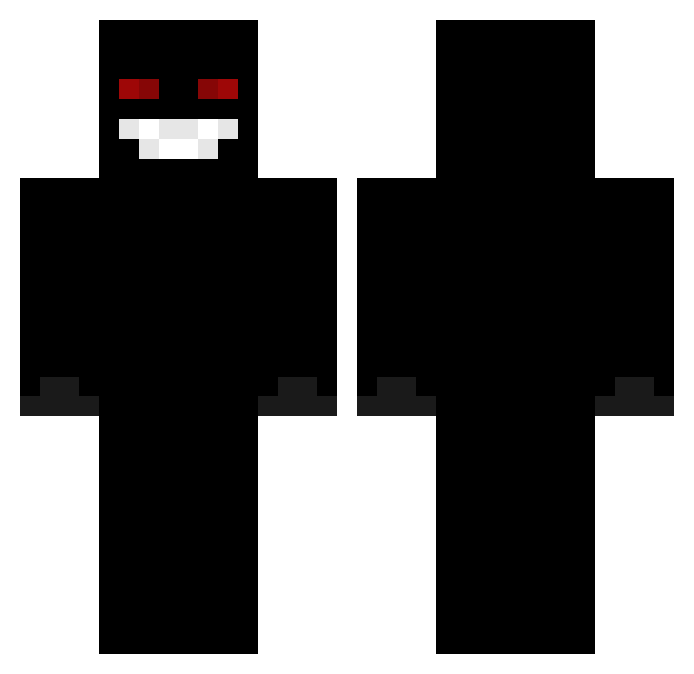 Capped_ Minecraft skin, front and back view