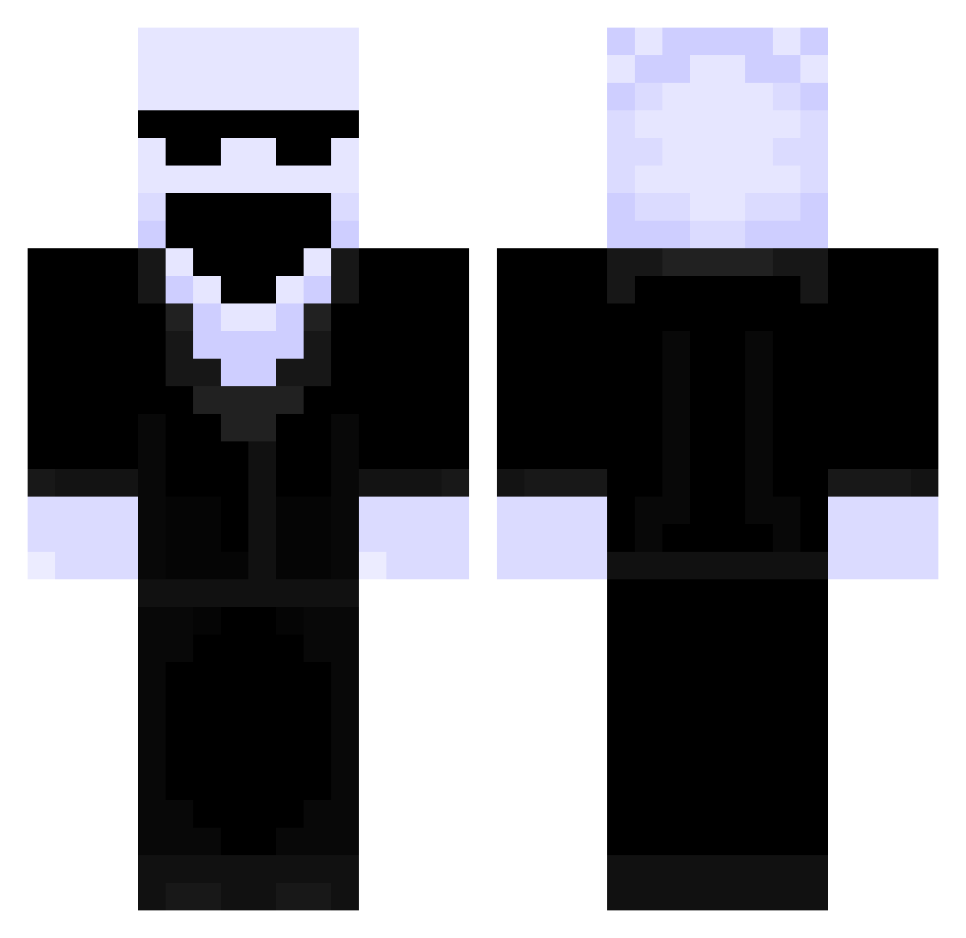 moon1man Minecraft skin, front and back view