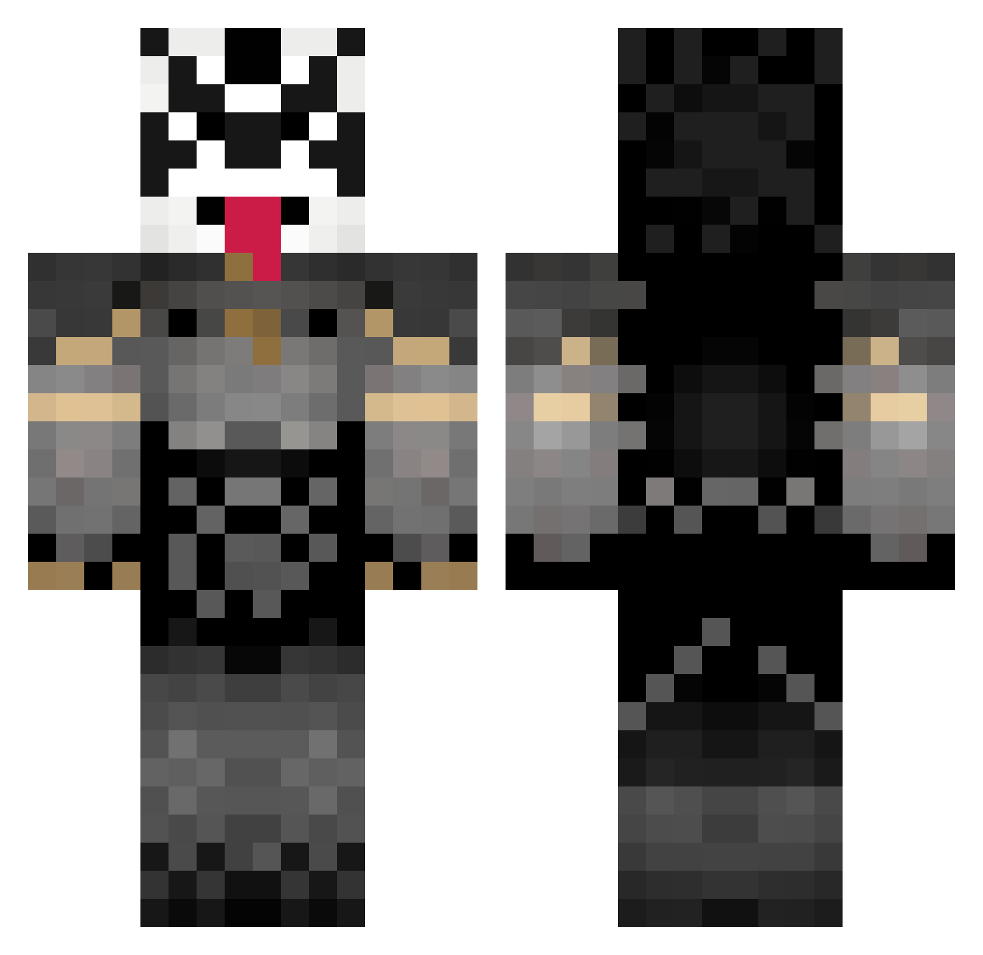 MK_ZRoseL Minecraft skin, front and back view