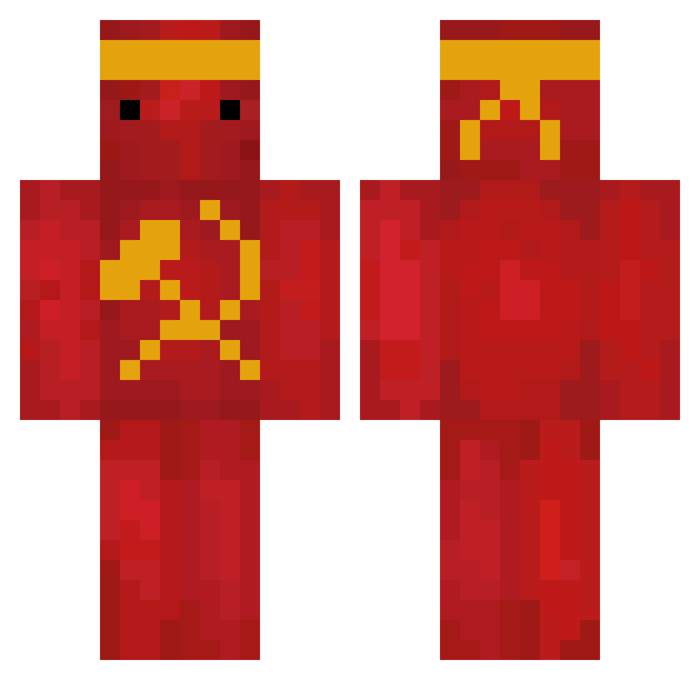 Broilerdude Minecraft skin, front and back view