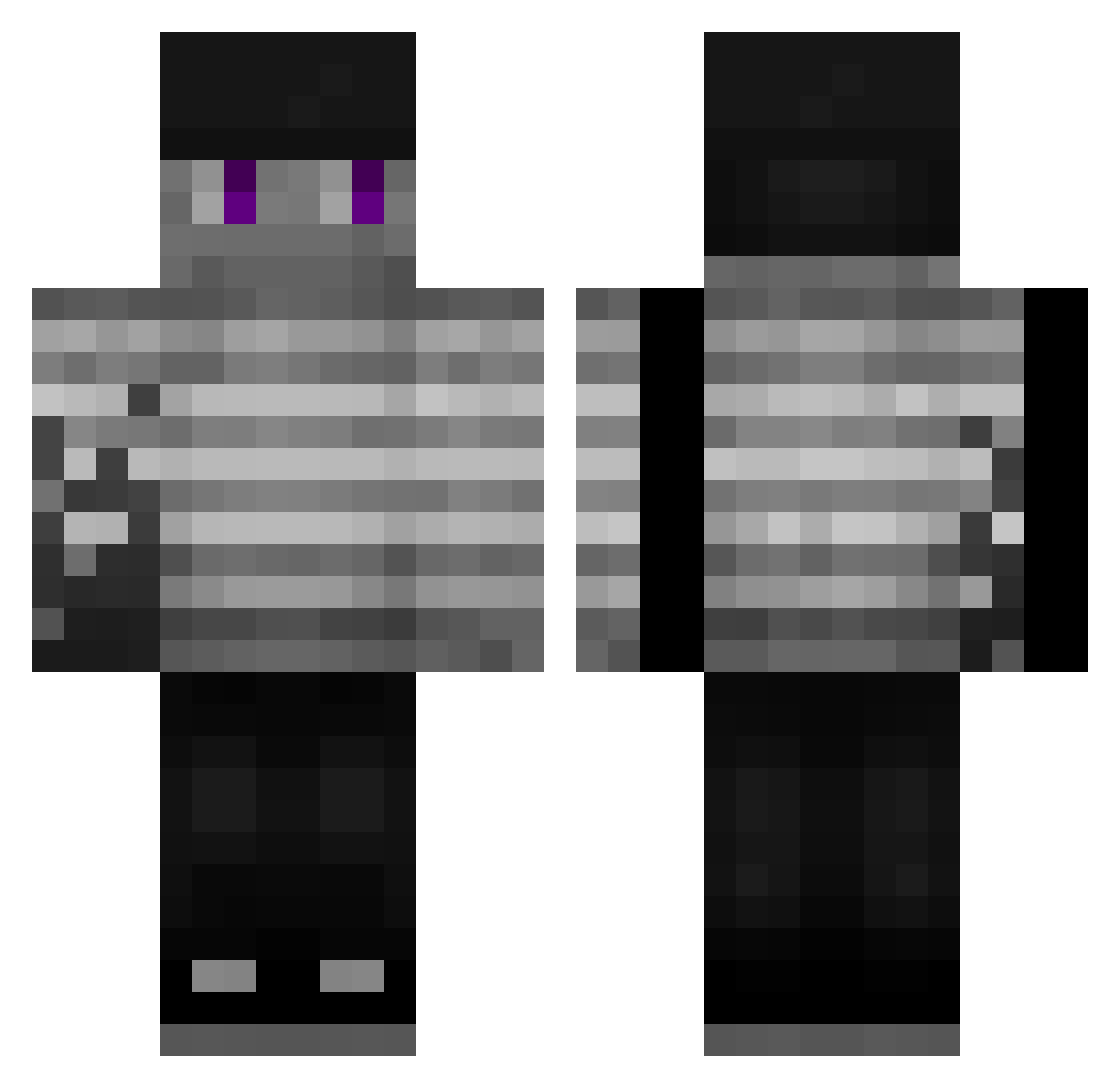 TeekziDiablo Minecraft skin, front and back view