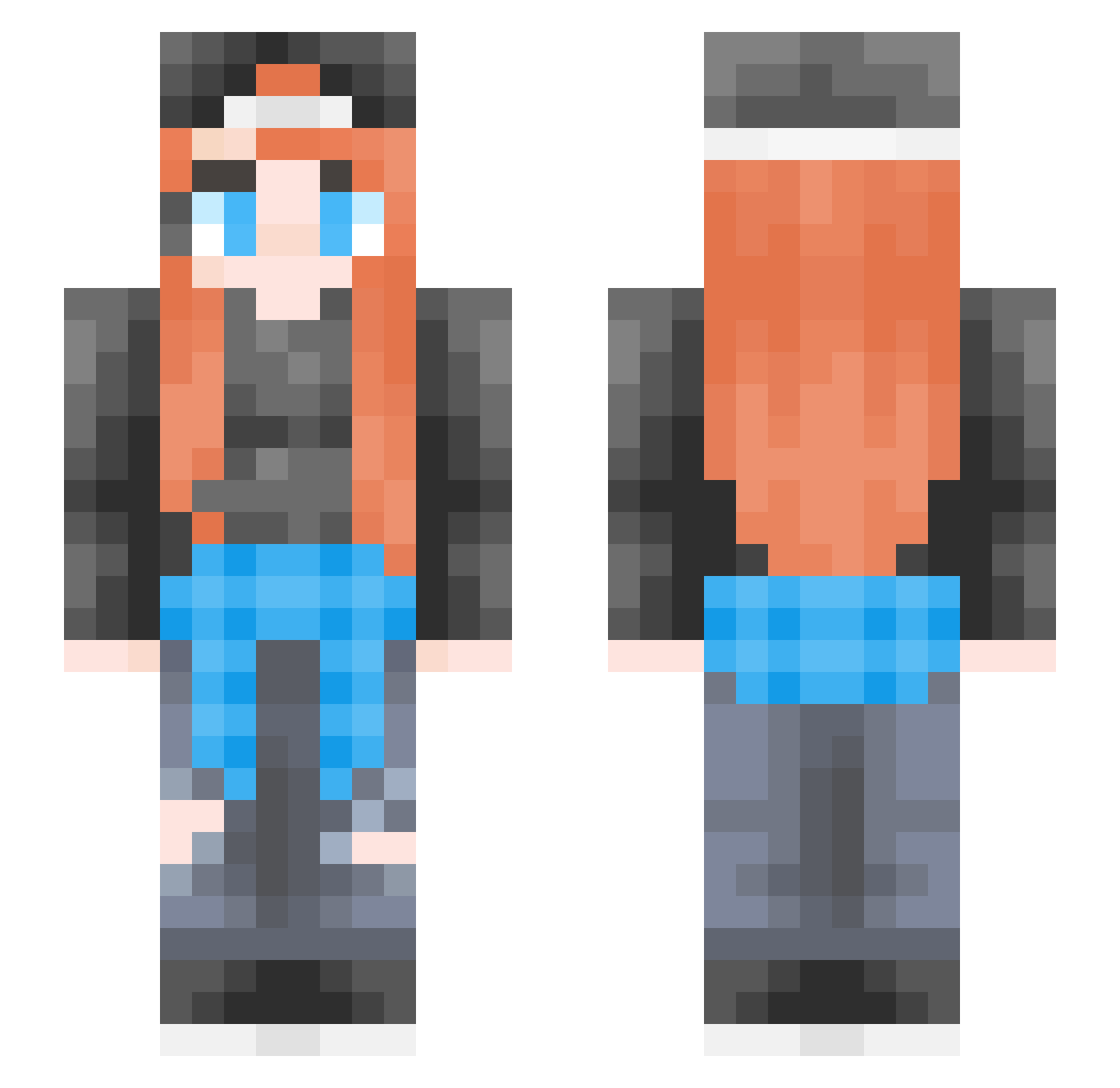 Void_Punk Minecraft skin, front and back view