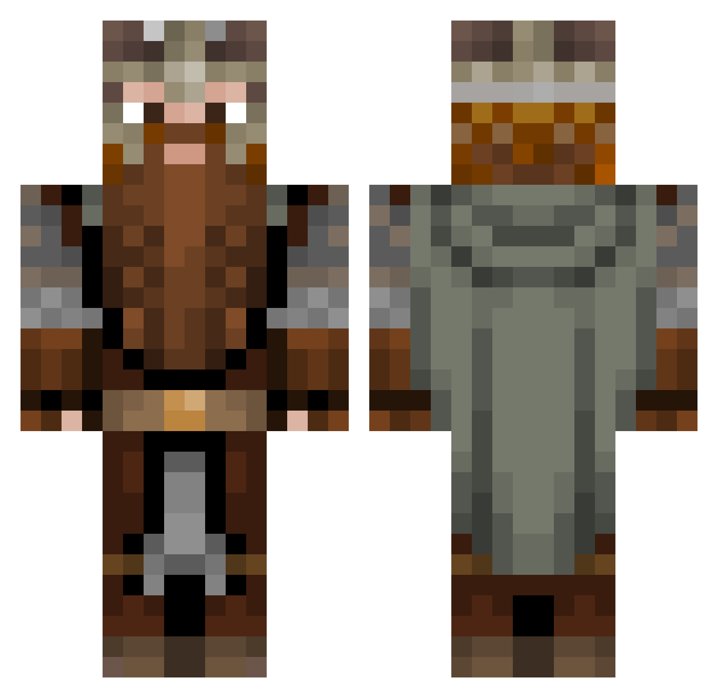 M1chy Minecraft skin, front and back view