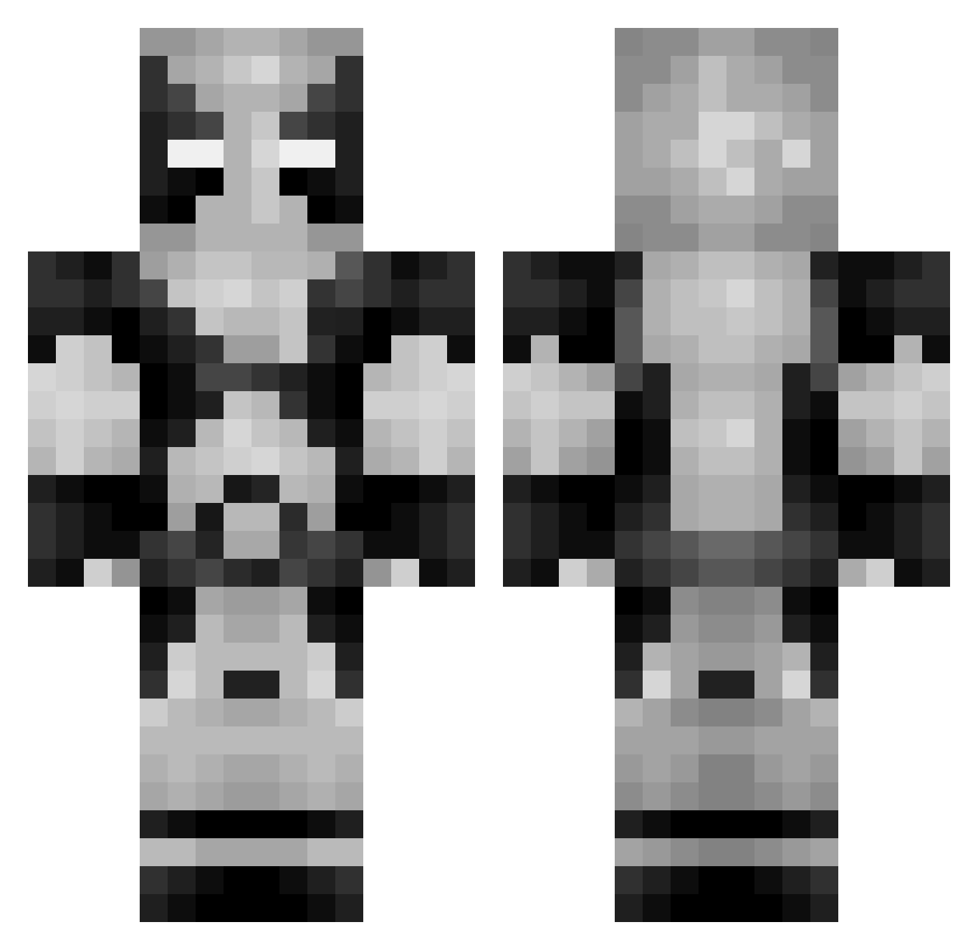 SafeLight Minecraft skin, front and back view