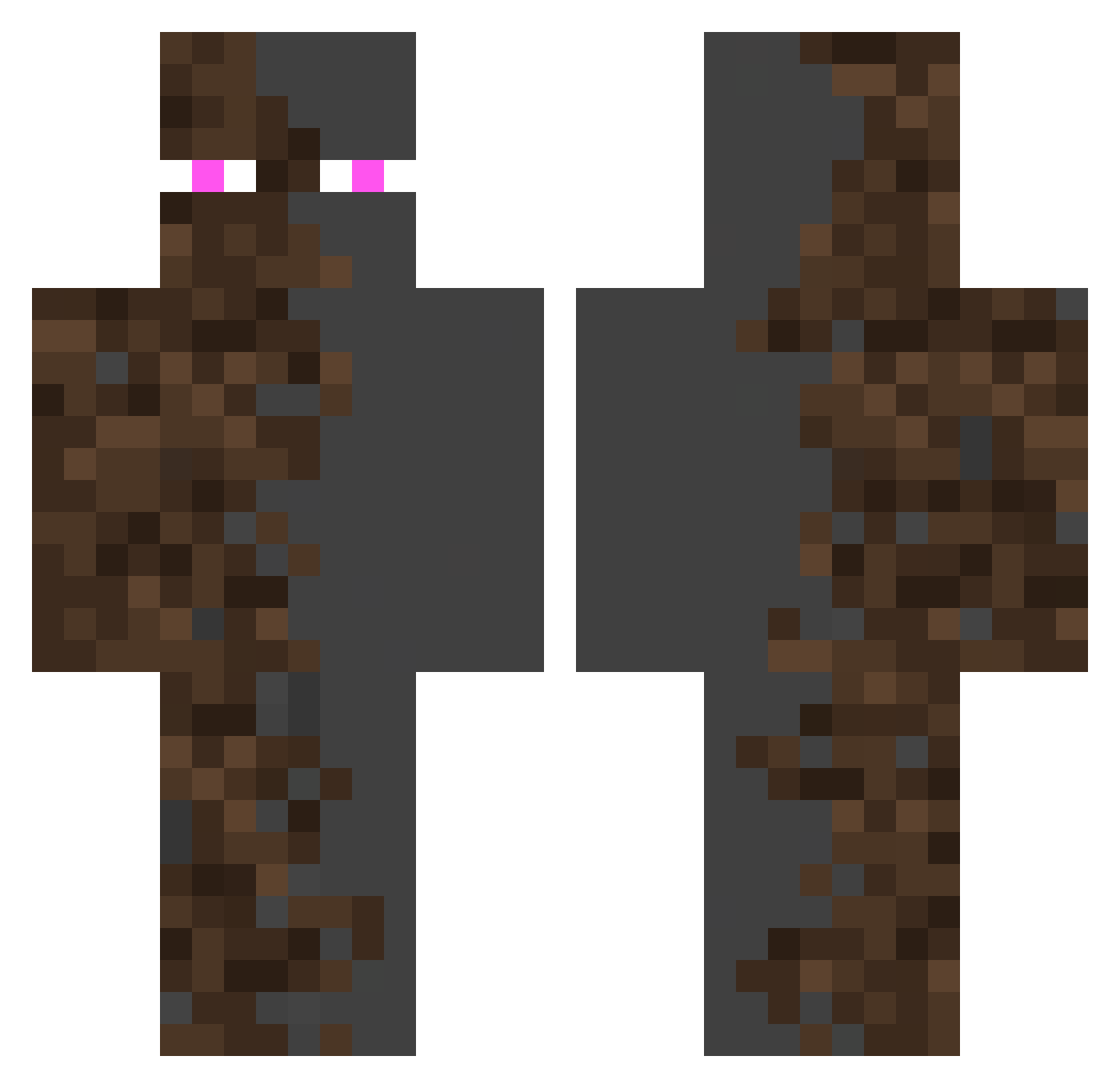 fortnite434 Minecraft skin, front and back view