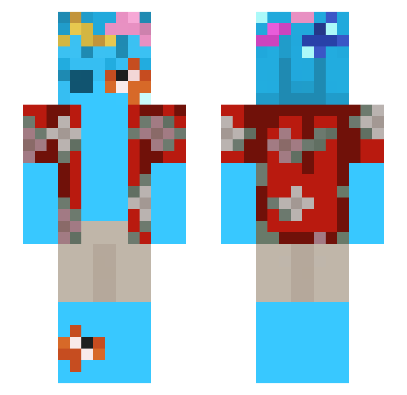 criso_albo Minecraft skin, front and back view