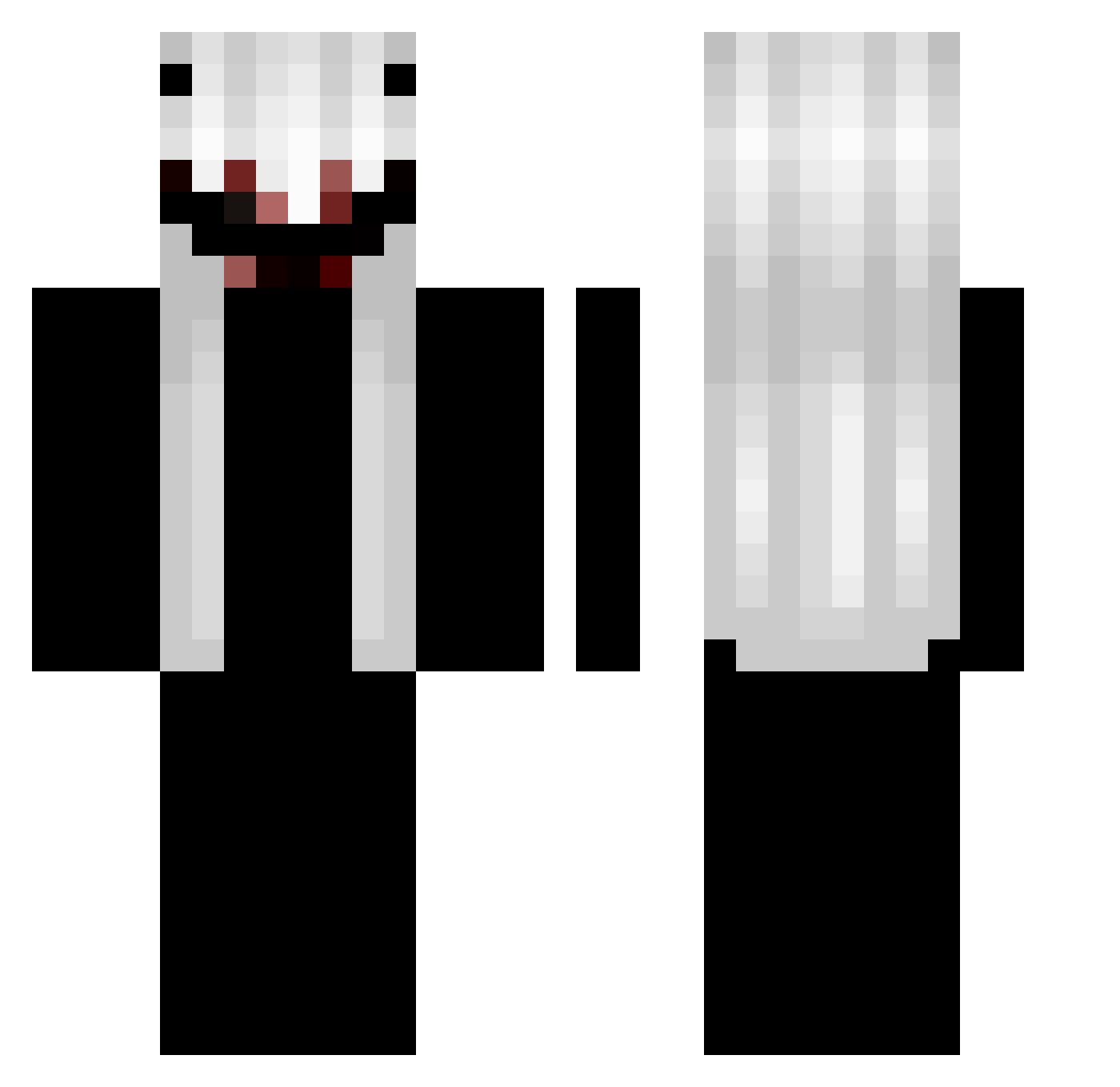 ItsAshurii Minecraft skin, front and back view