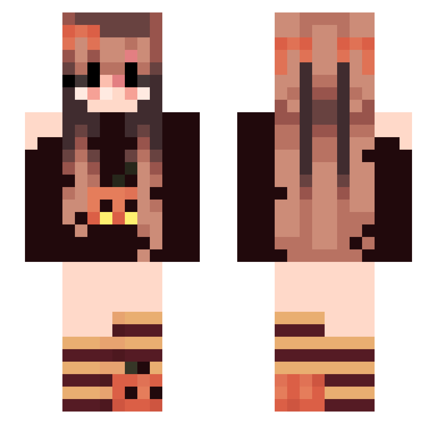 KaseyLeiXo Minecraft skin, front and back view