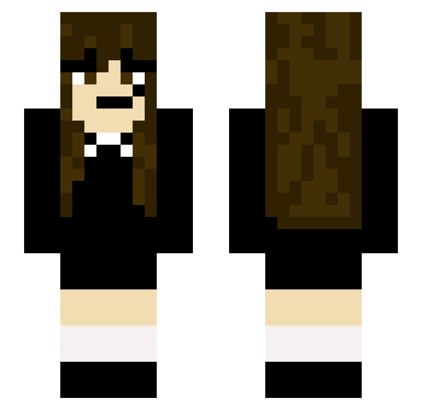 KennyaHQ Minecraft skin, front and back view