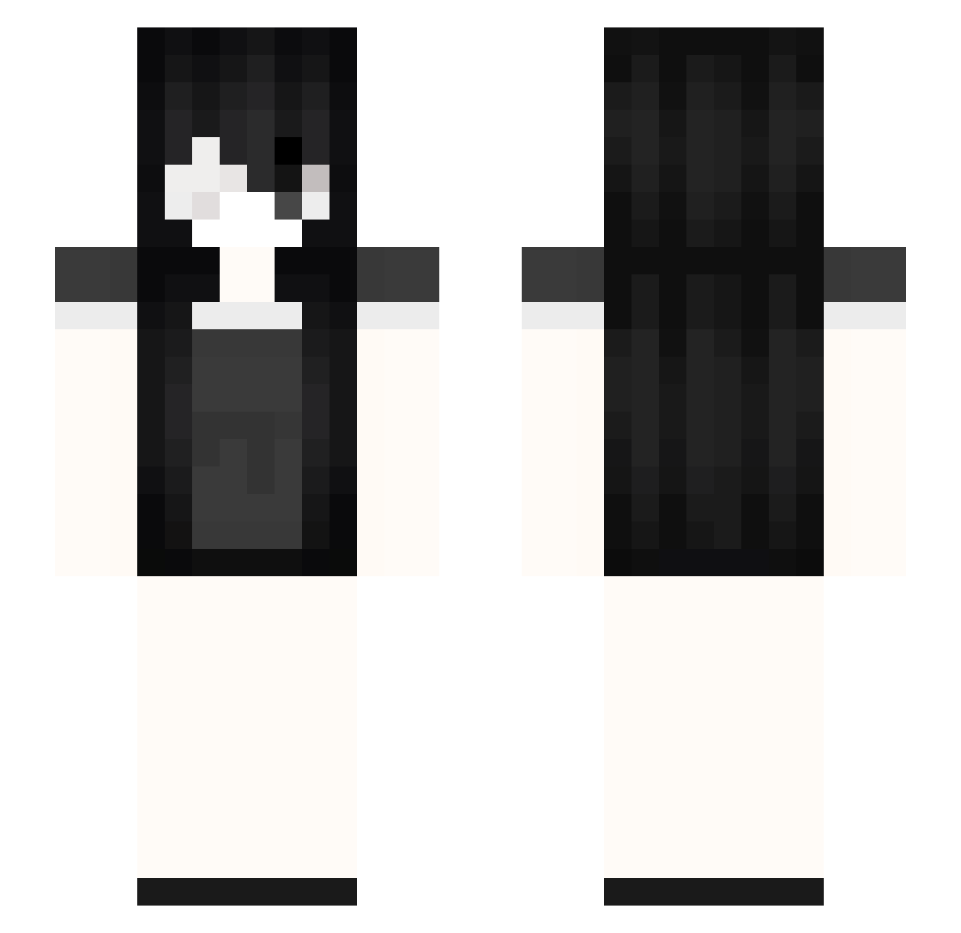 Ktary Minecraft skin, front and back view