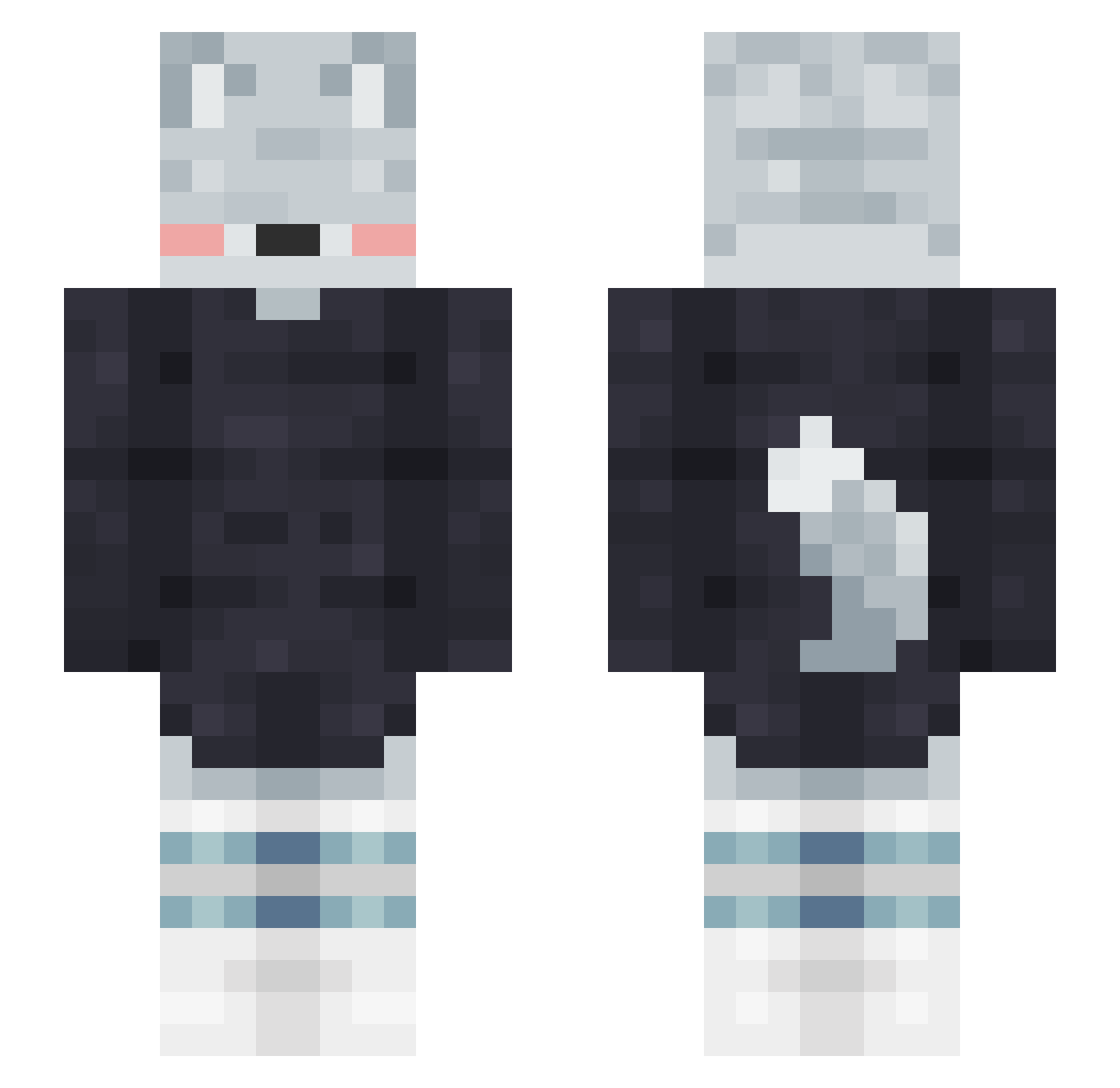 OlegBMW Minecraft skin, front and back view