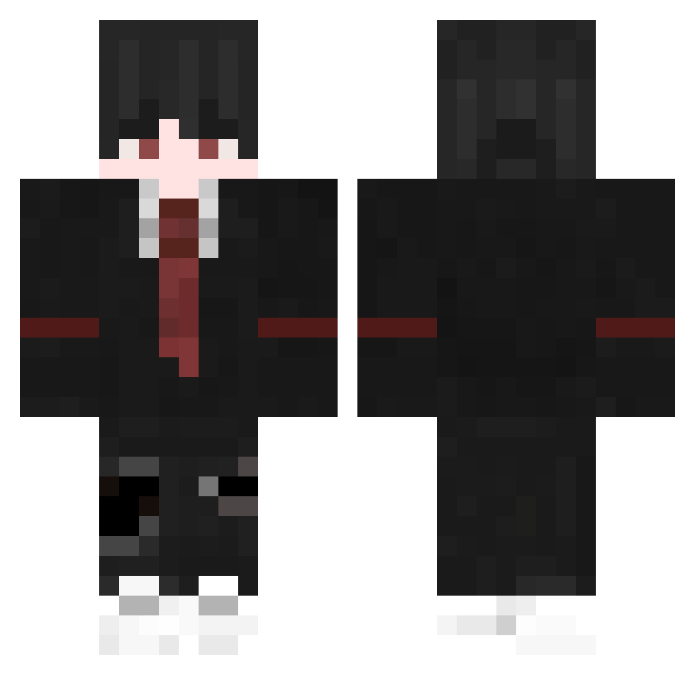 Ryuzonn Minecraft skin, front and back view