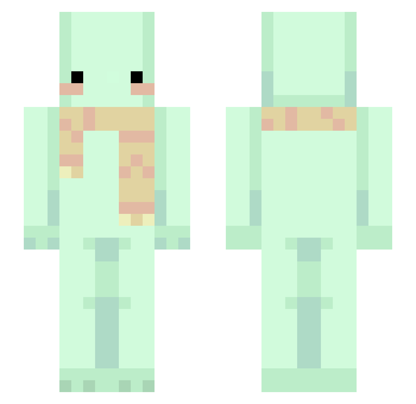 Zeta2107 Minecraft skin, front and back view