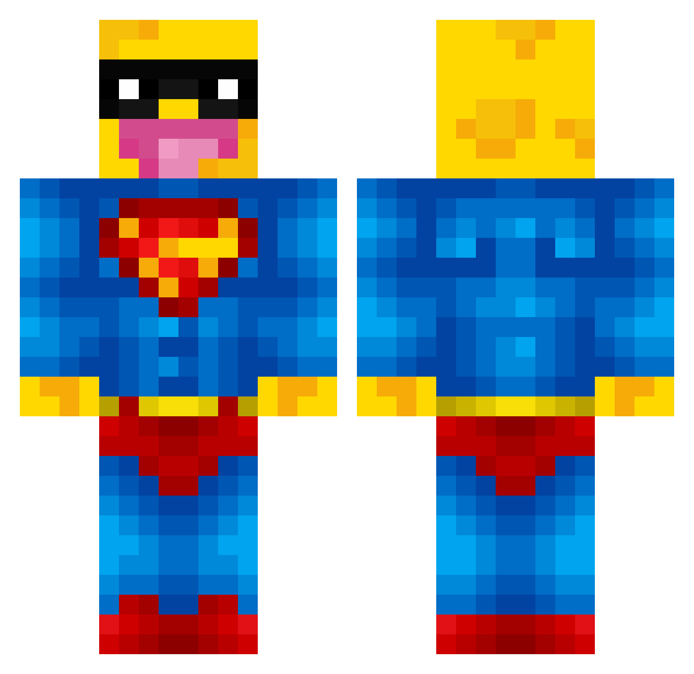 Onca21 Minecraft skin, front and back view