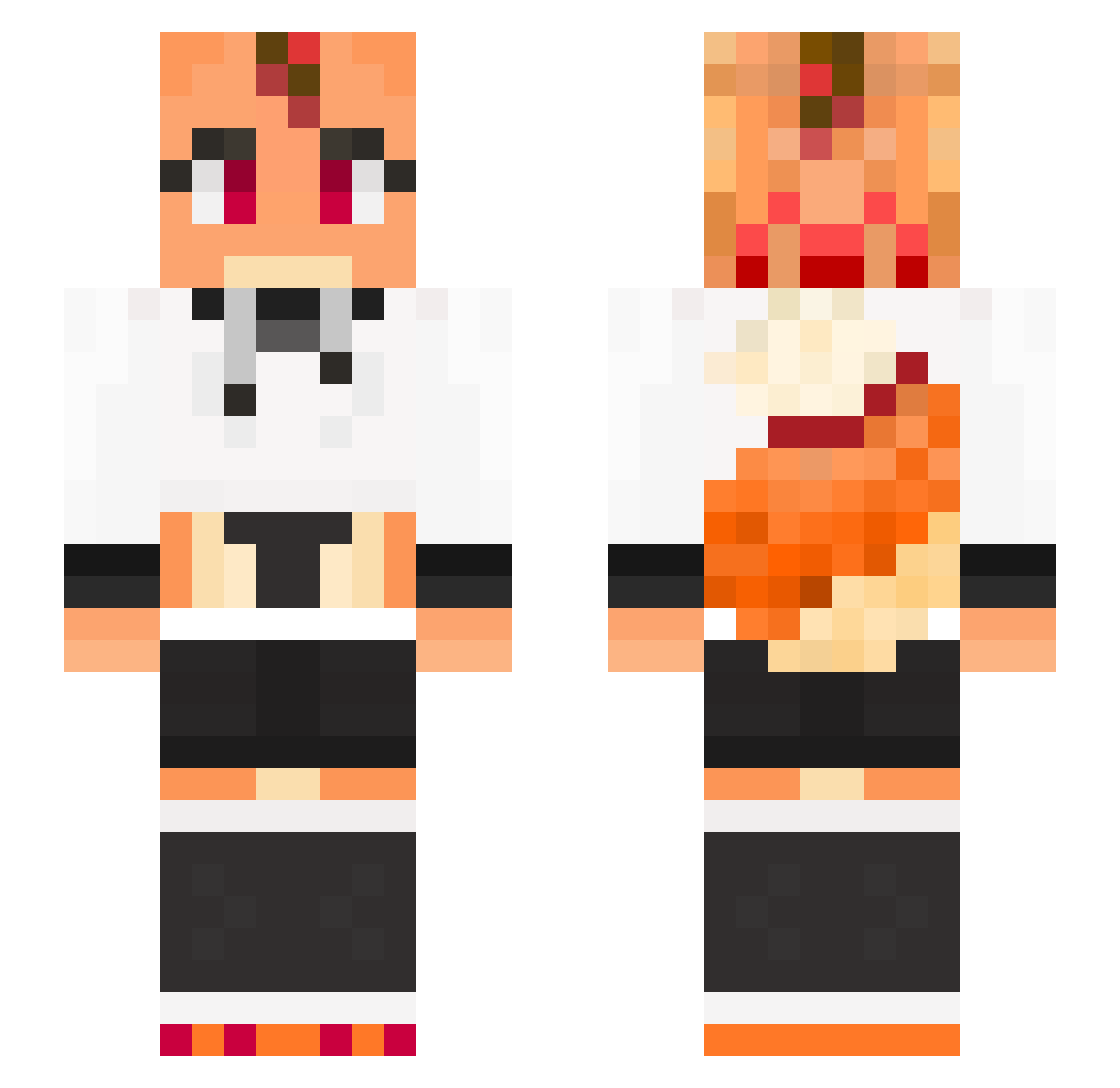 lisarubka Minecraft skin, front and back view