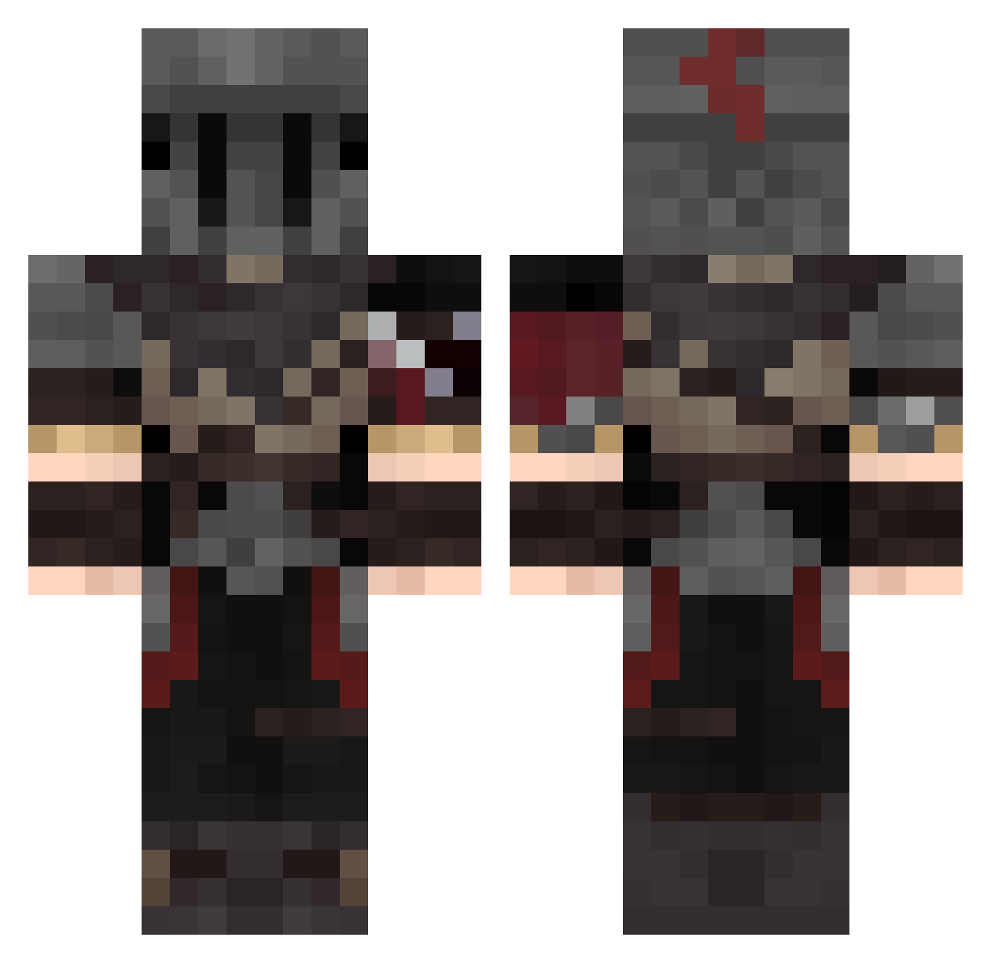 i_hook Minecraft skin, front and back view