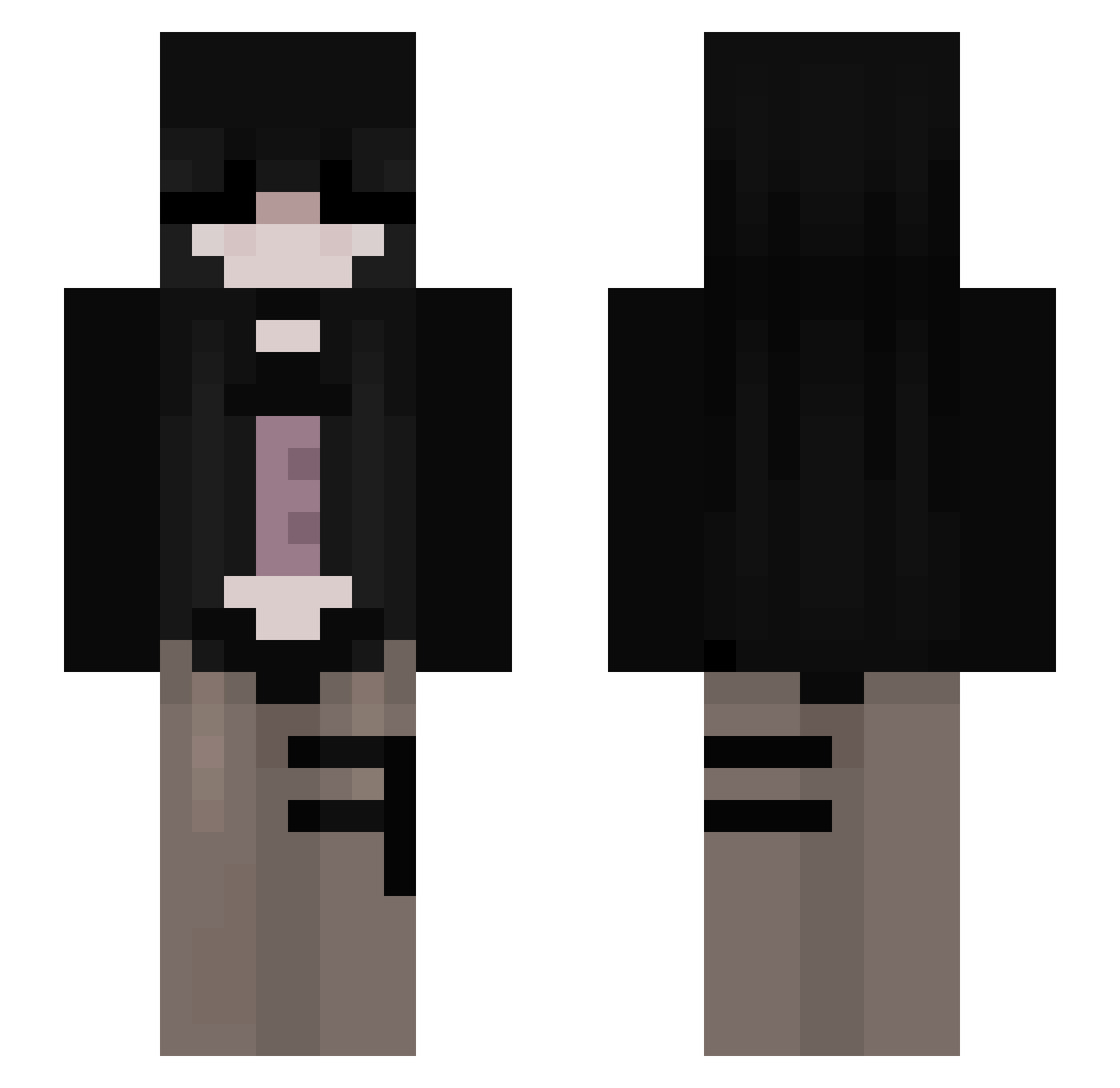 xLiviaa Minecraft skin, front and back view