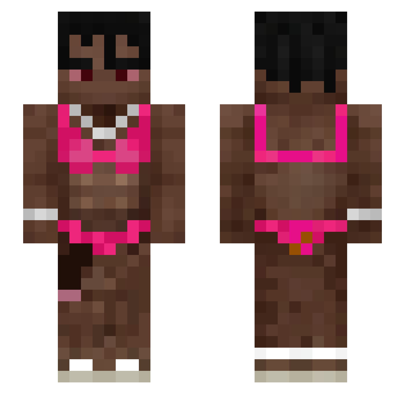 SEDES1920 Minecraft skin, front and back view
