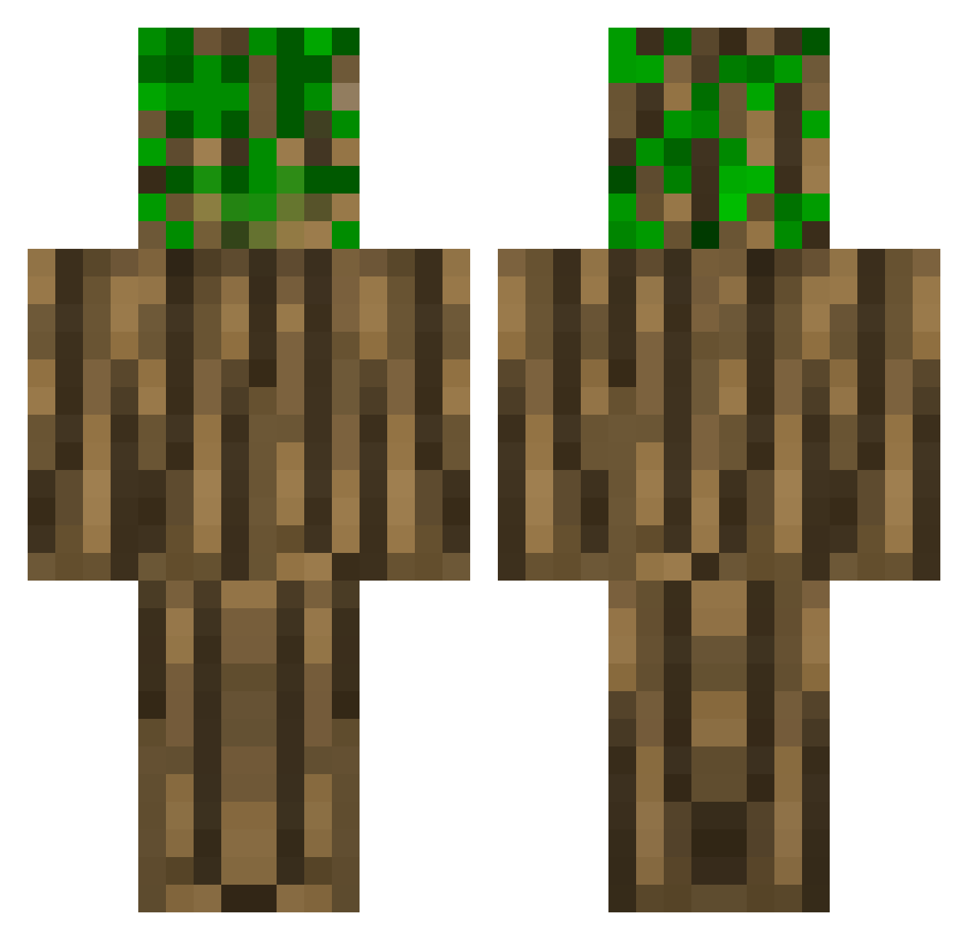 Dorian Minecraft skin, front and back view