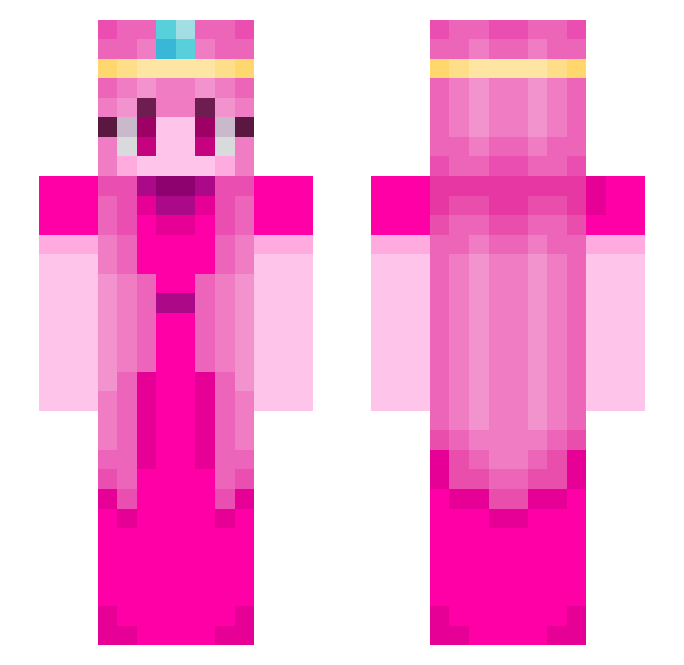 HotTrain69 Minecraft skin, front and back view