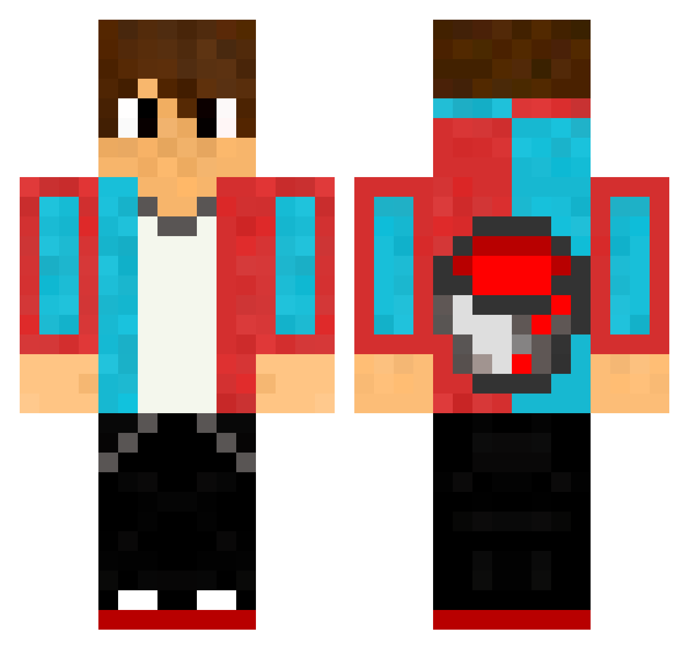 SHOAHHSHIIRUUU Minecraft skin, front and back view