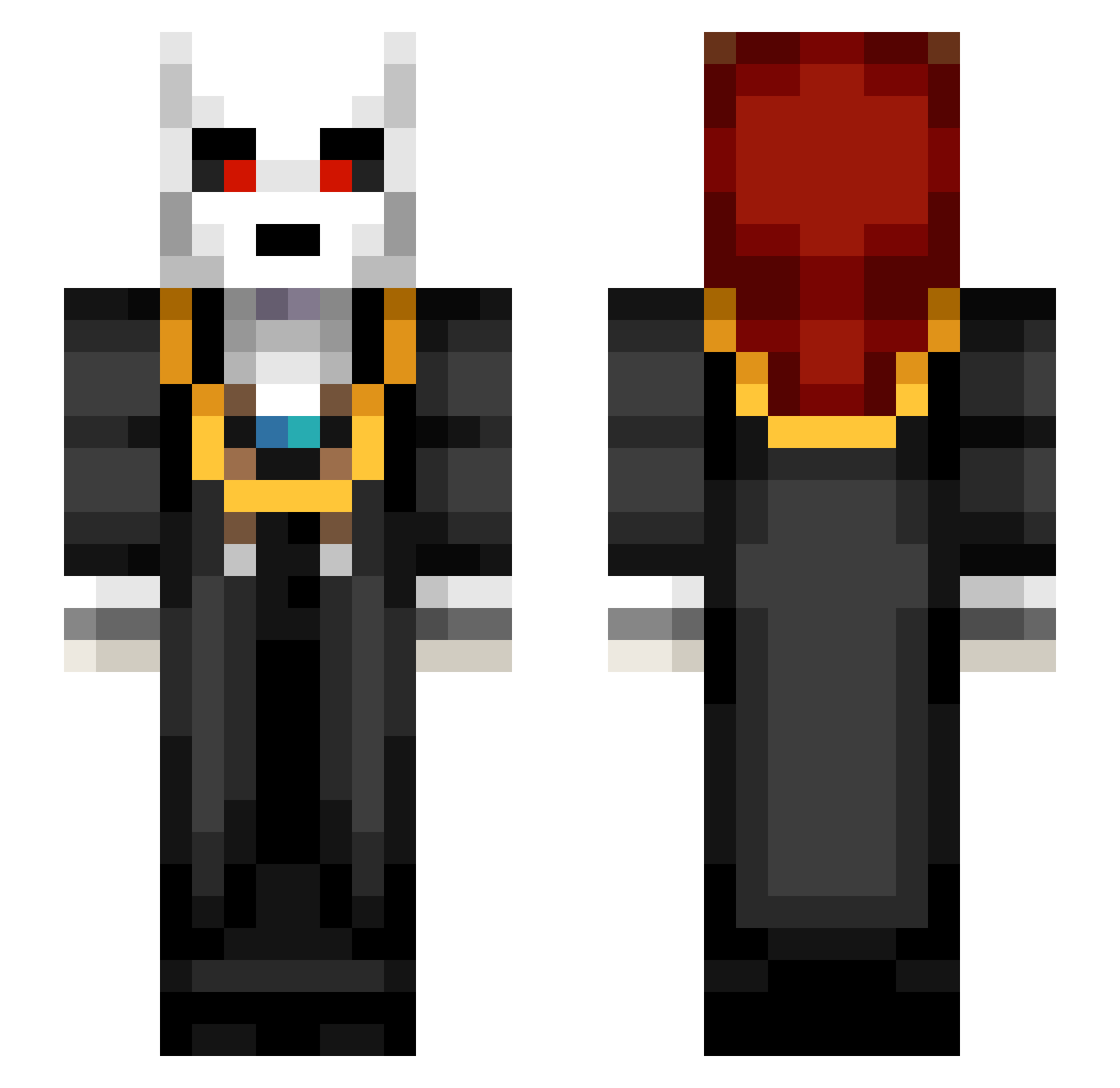 ISSO__ Minecraft skin, front and back view