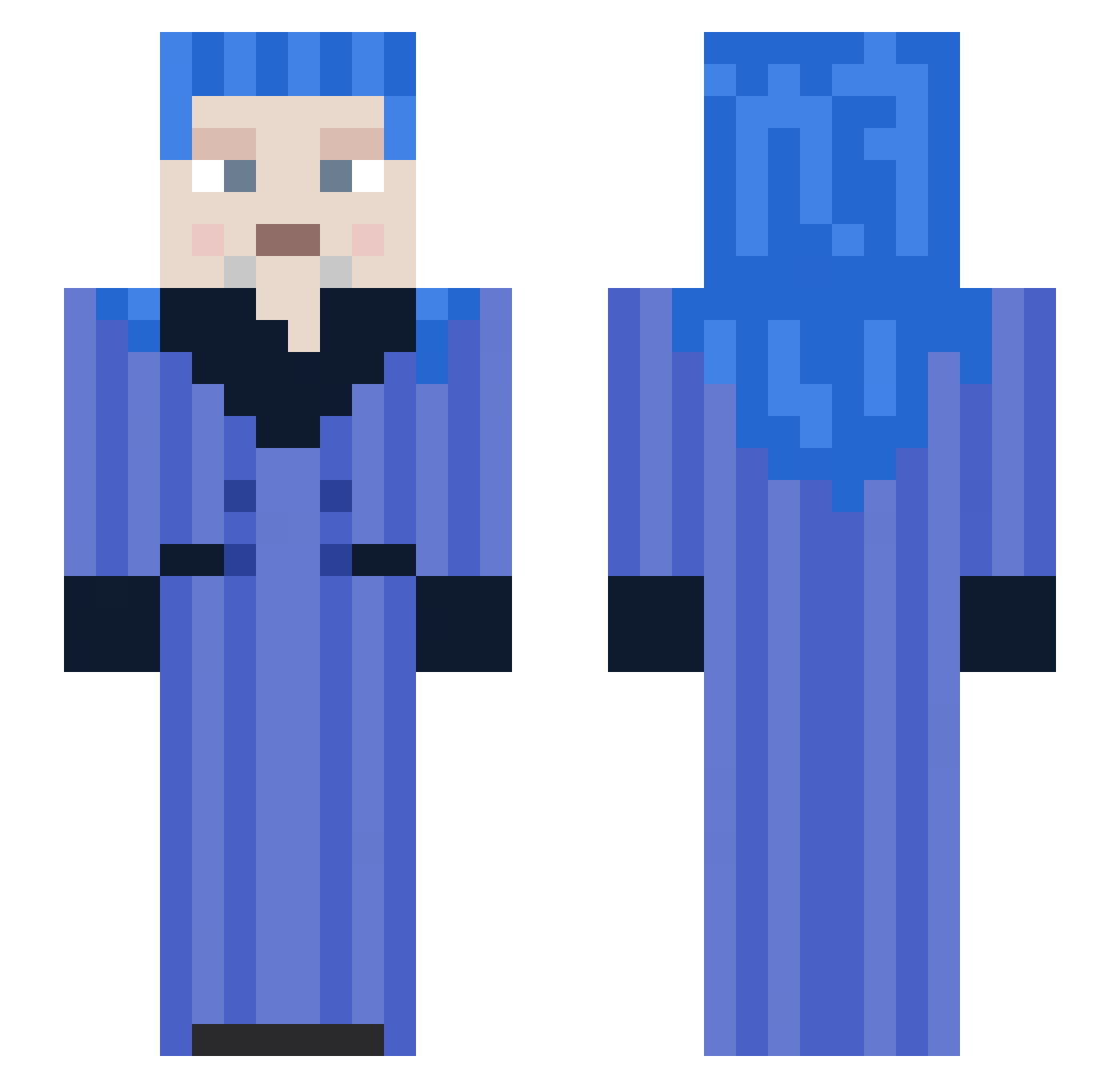 Jaantis Minecraft skin, front and back view