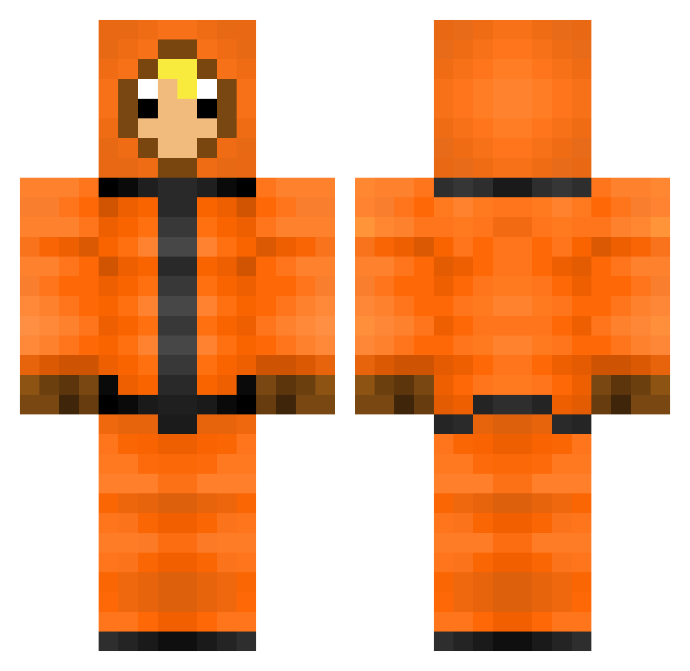 TheSkyGeorge Minecraft skin, front and back view