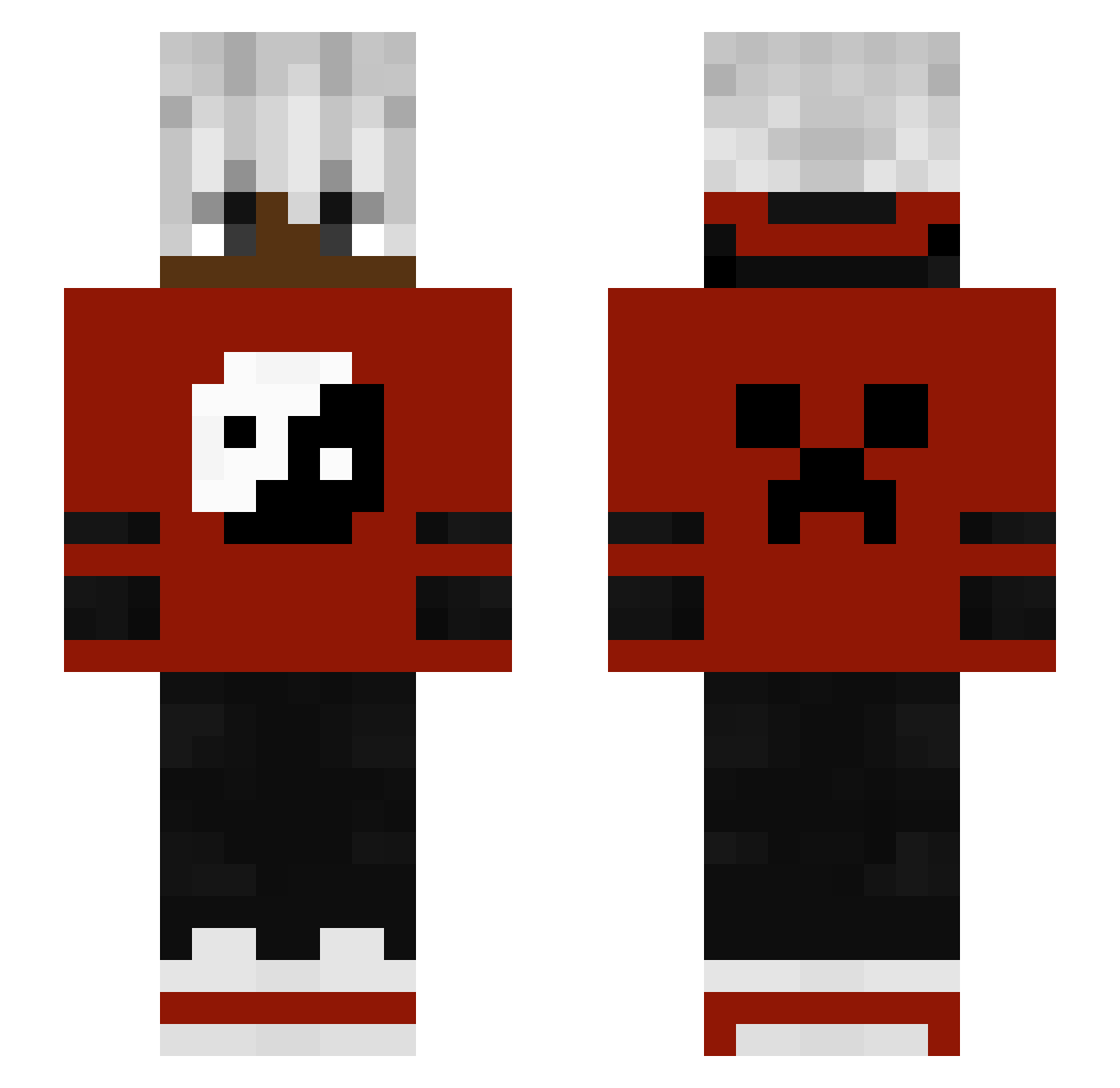 Daequan123 Minecraft skin, front and back view