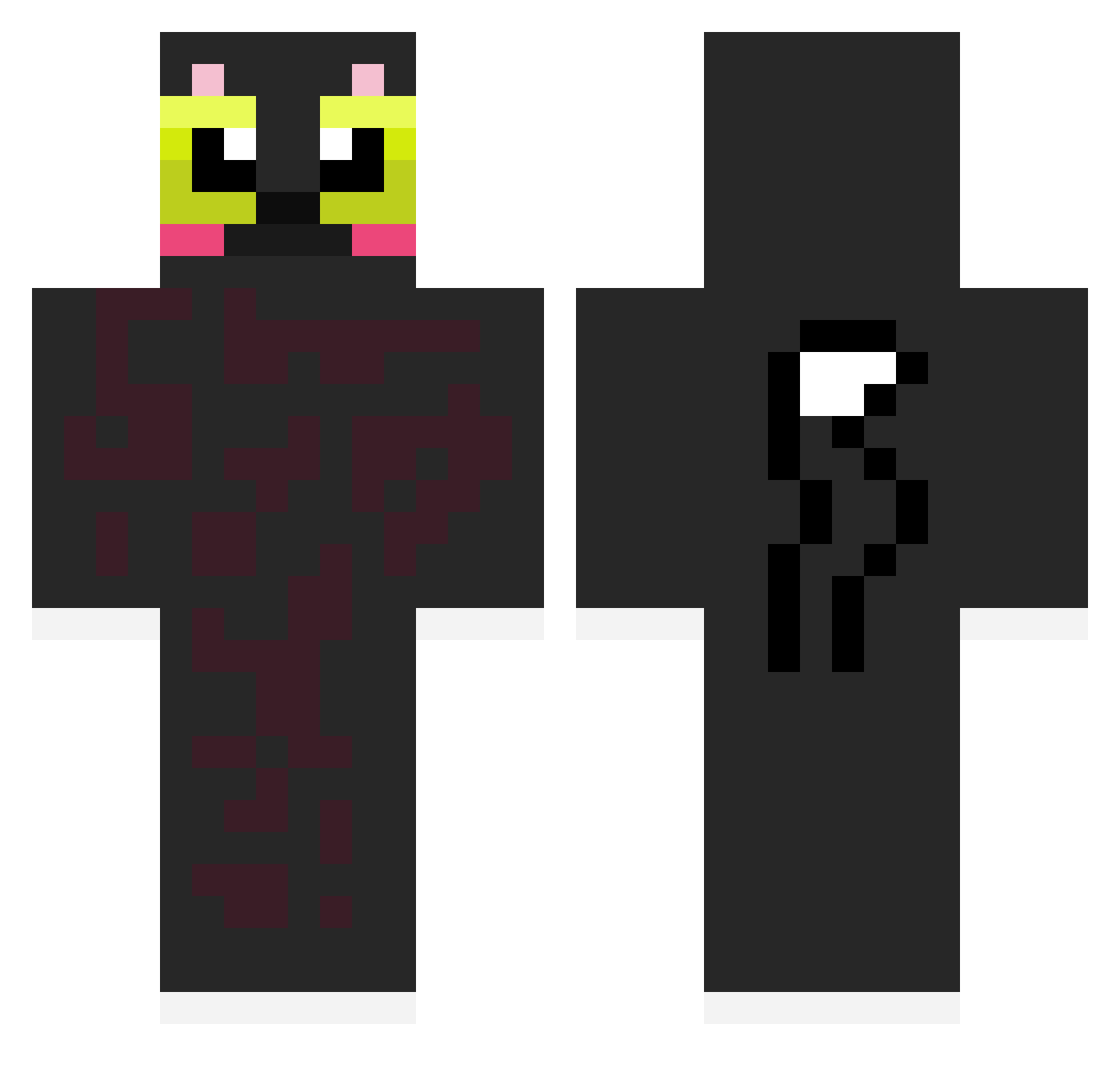Everest6767 Minecraft skin, front and back view