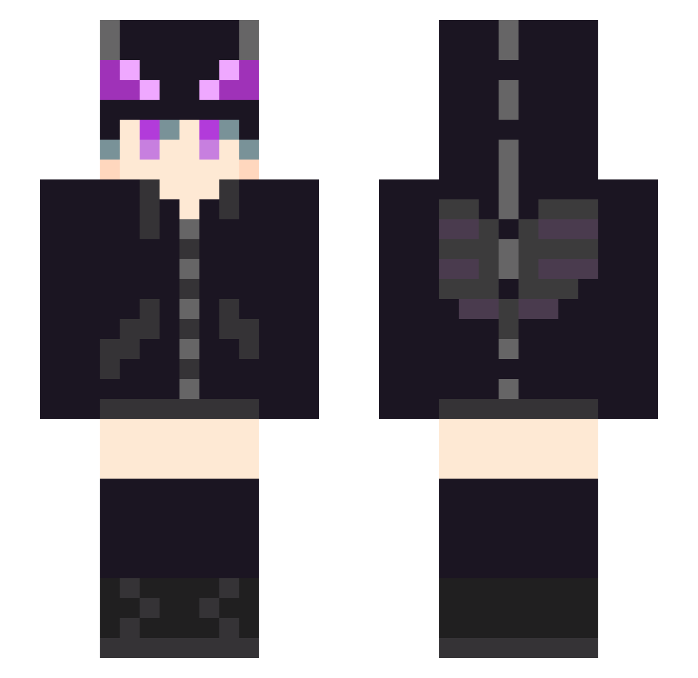 kira_kira0110 Minecraft skin, front and back view