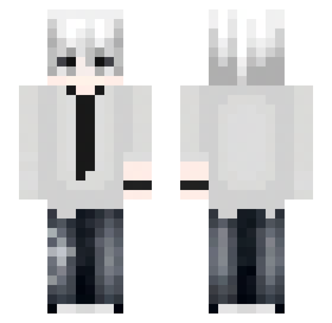 ascwnd Minecraft skin, front and back view