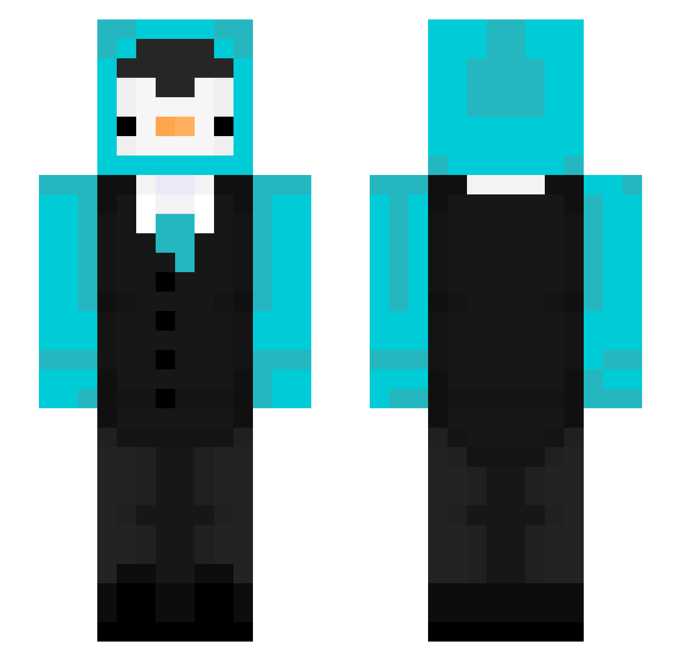 yonalu Minecraft skin, front and back view