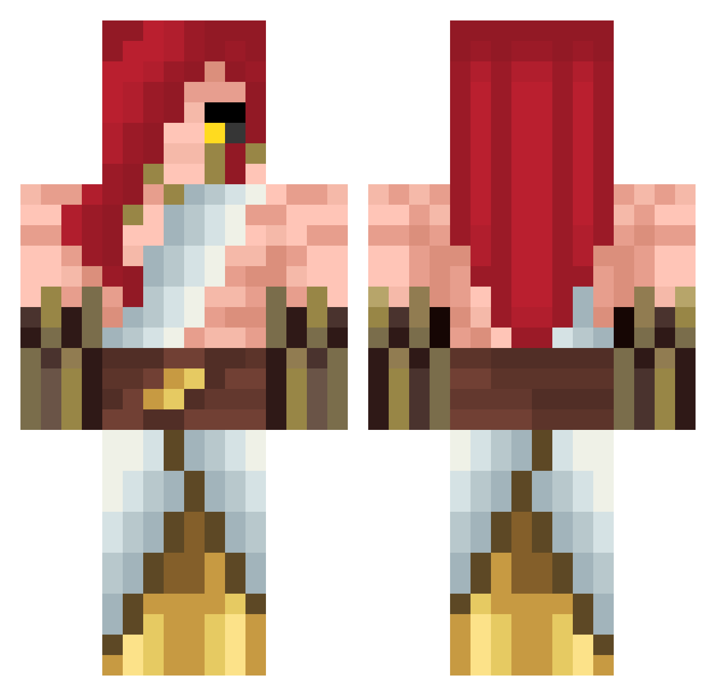 Unspeakable4895 Minecraft skin, front and back view