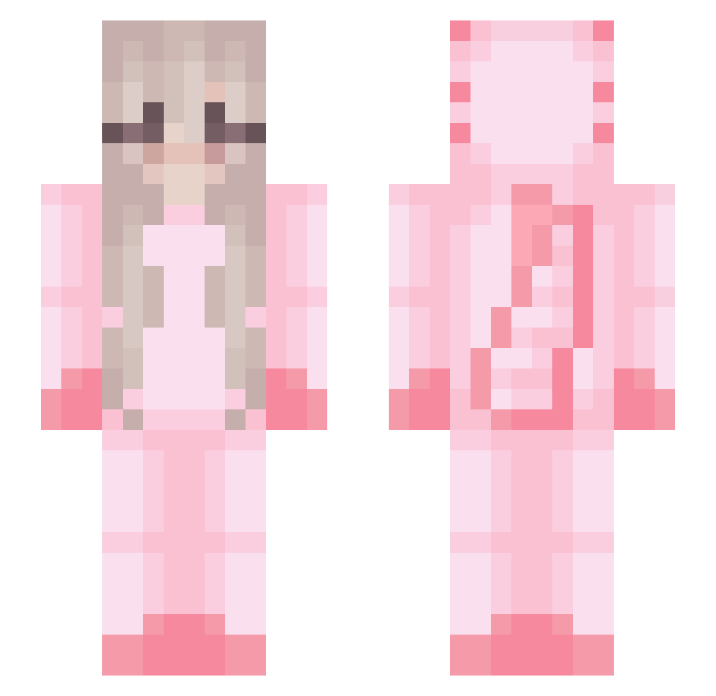 TELIDOBO Minecraft skin, front and back view