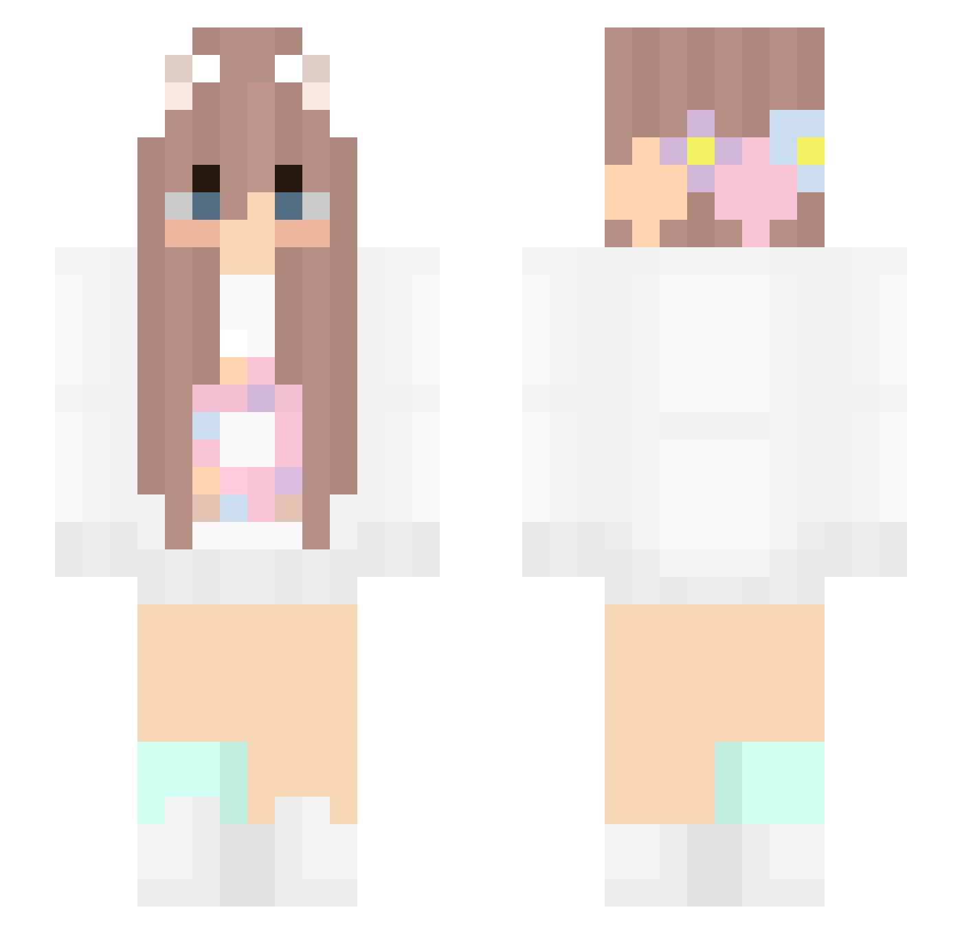 qtimxdel Minecraft skin, front and back view