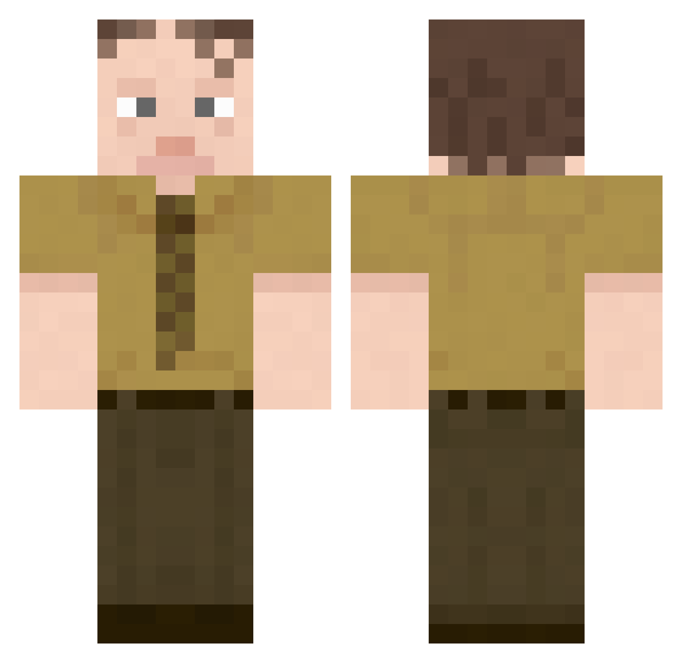 gig1o Minecraft skin, front and back view