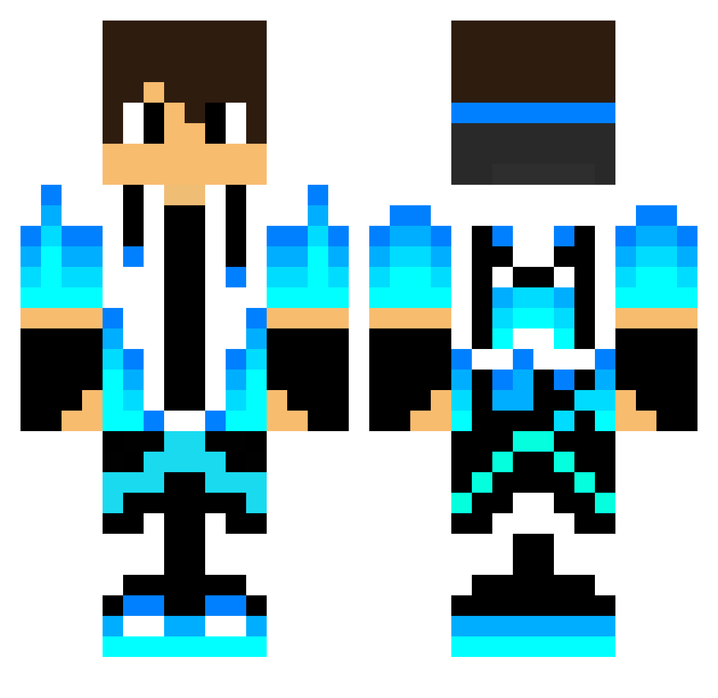 BARON30 Minecraft skin, front and back view