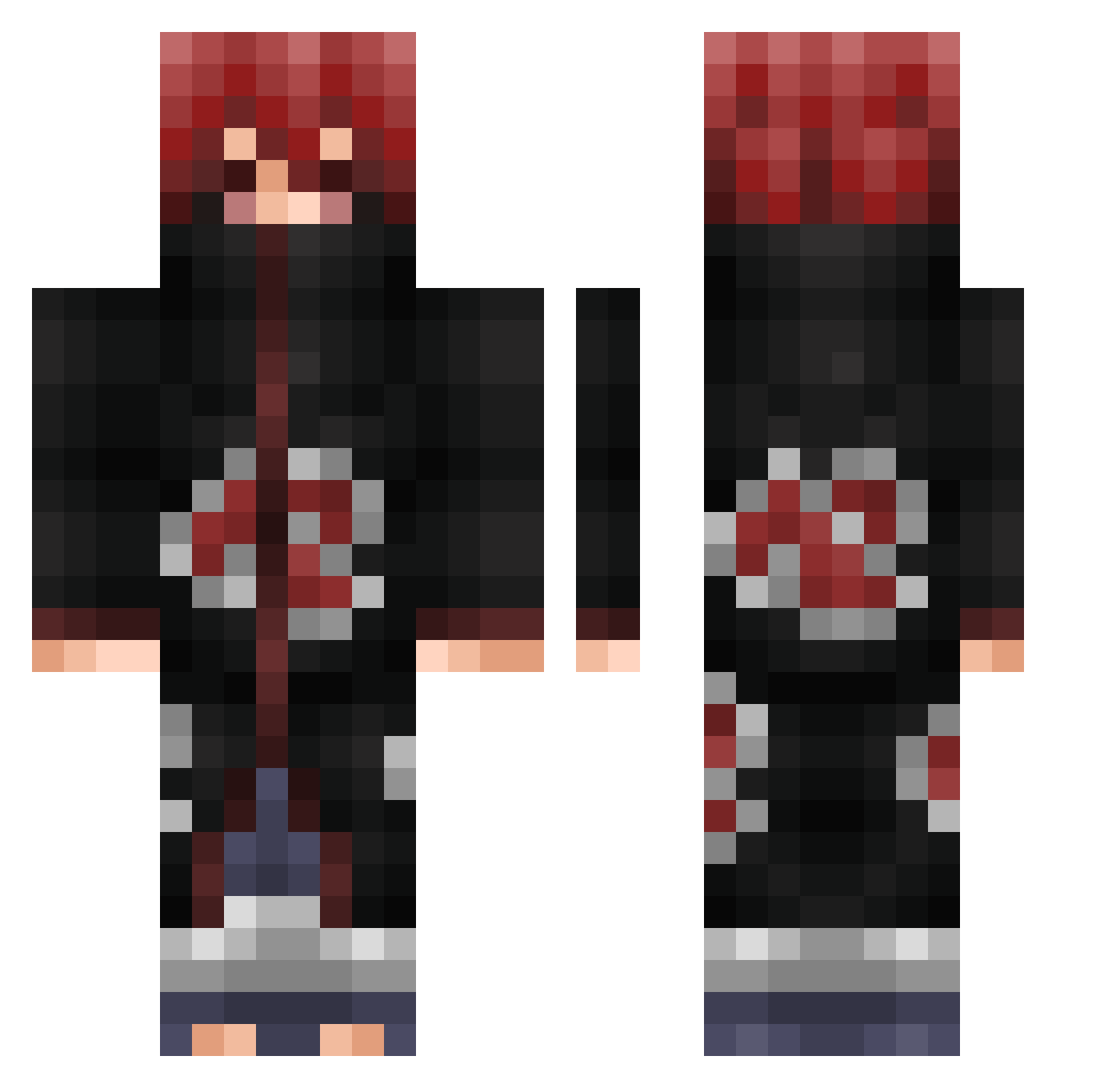 jerm2k Minecraft skin, front and back view