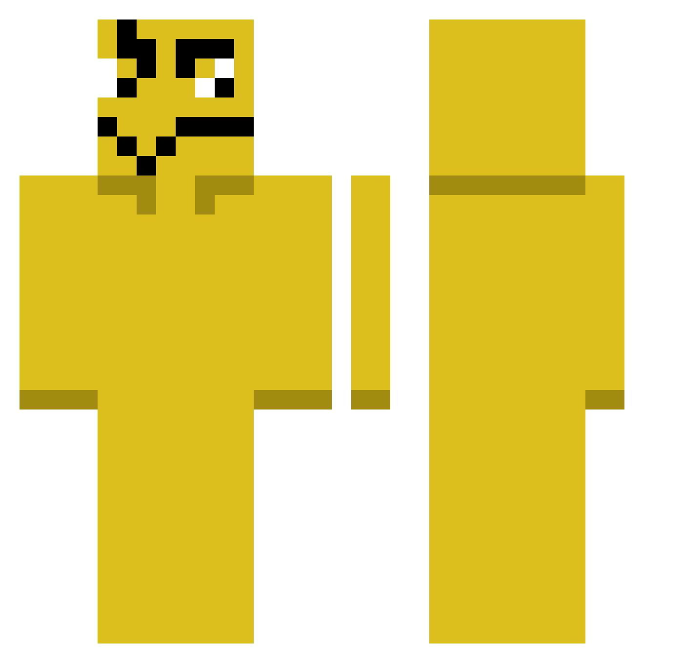 CFMPQ Minecraft skin, front and back view