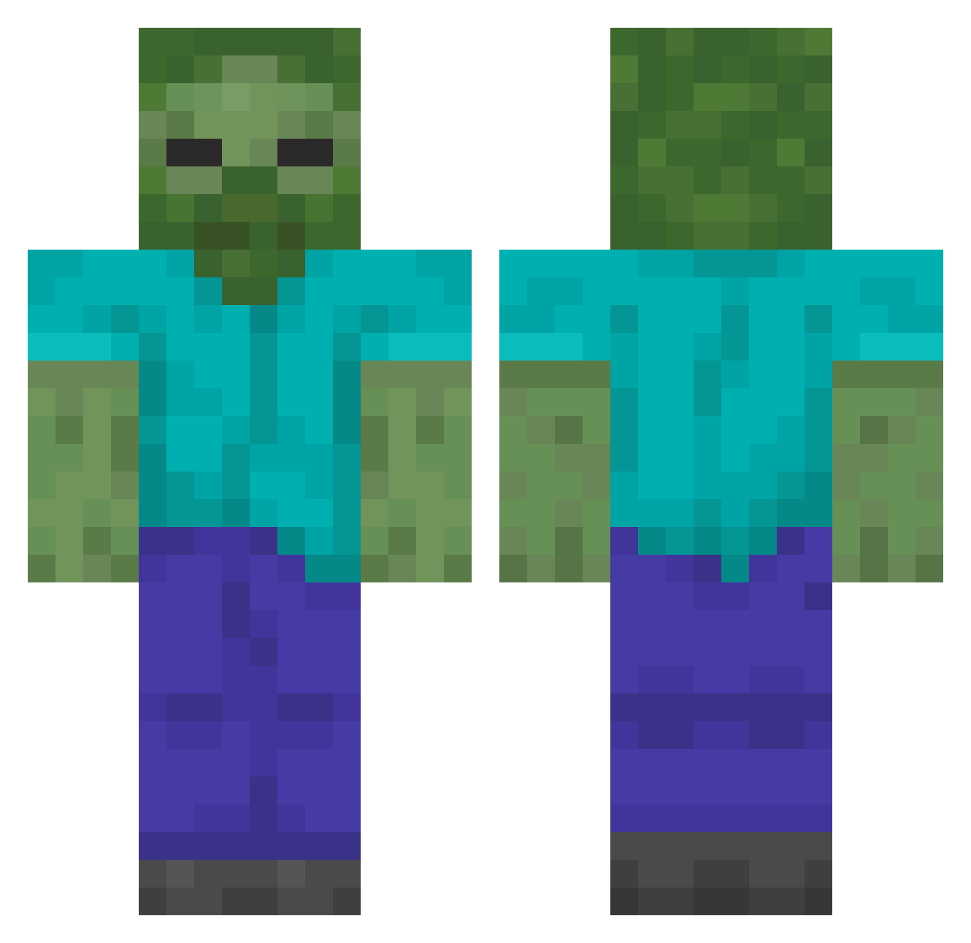 qqmslrjf Minecraft skin, front and back view