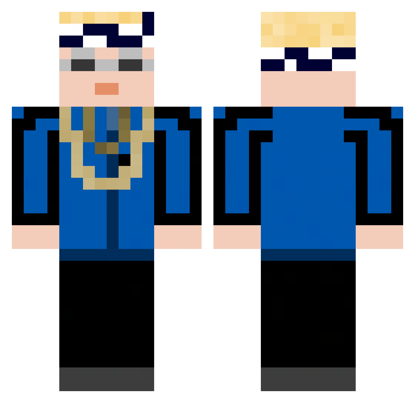 shugK Minecraft skin, front and back view